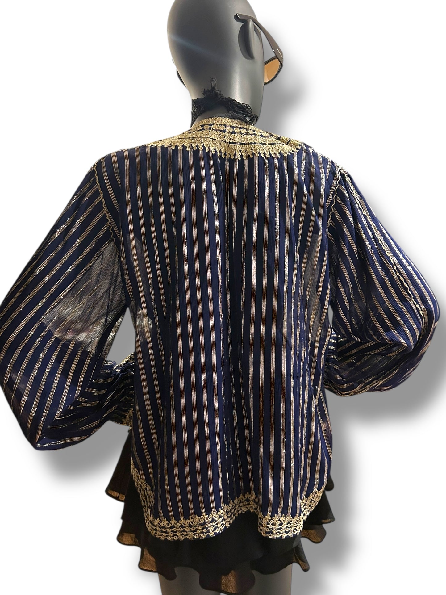 Vintage 1960s Morrocan Gold Lame Kaftan Tunic