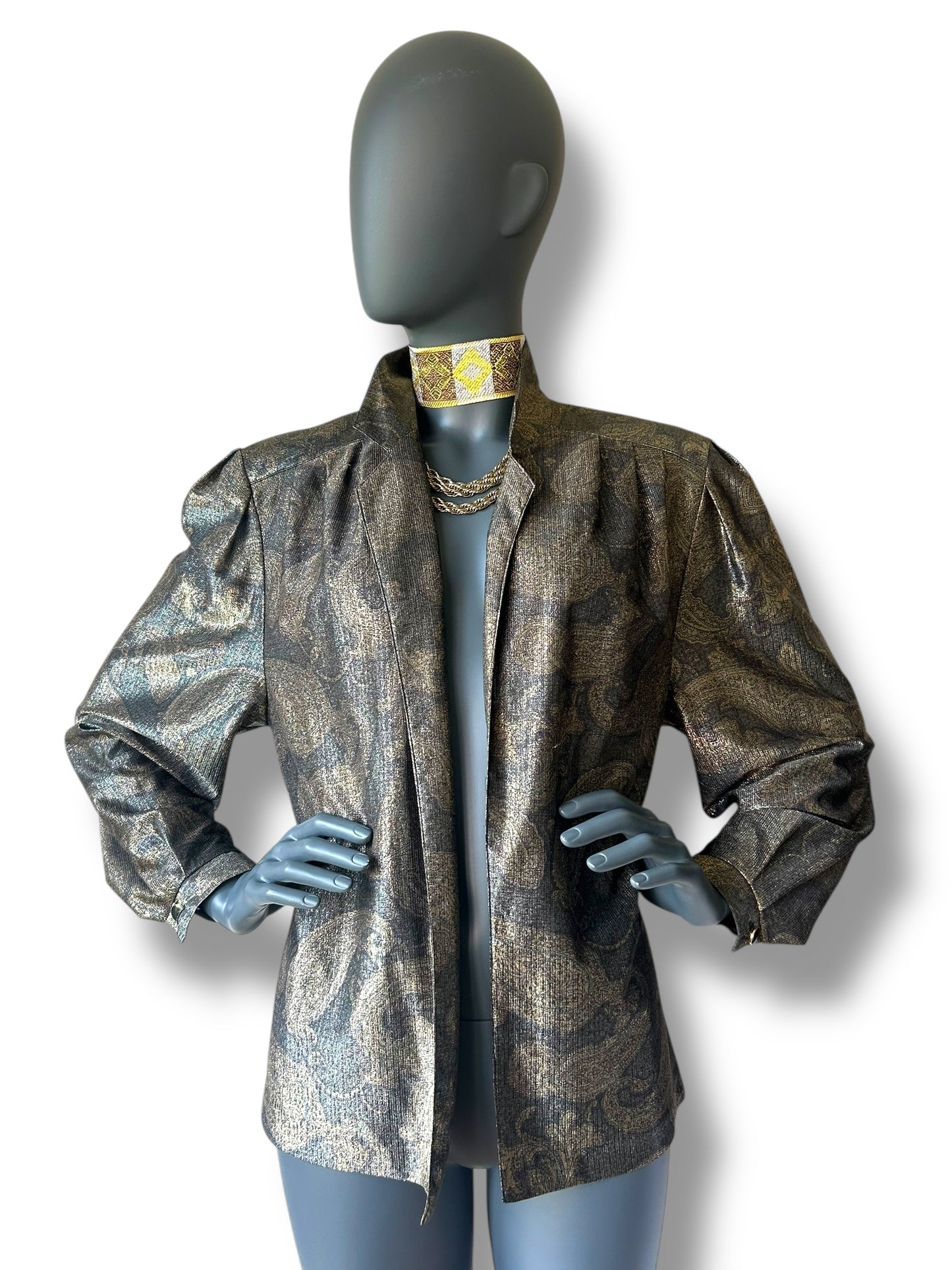 Vintage 1980s Muted Gold Cocktail Jacket