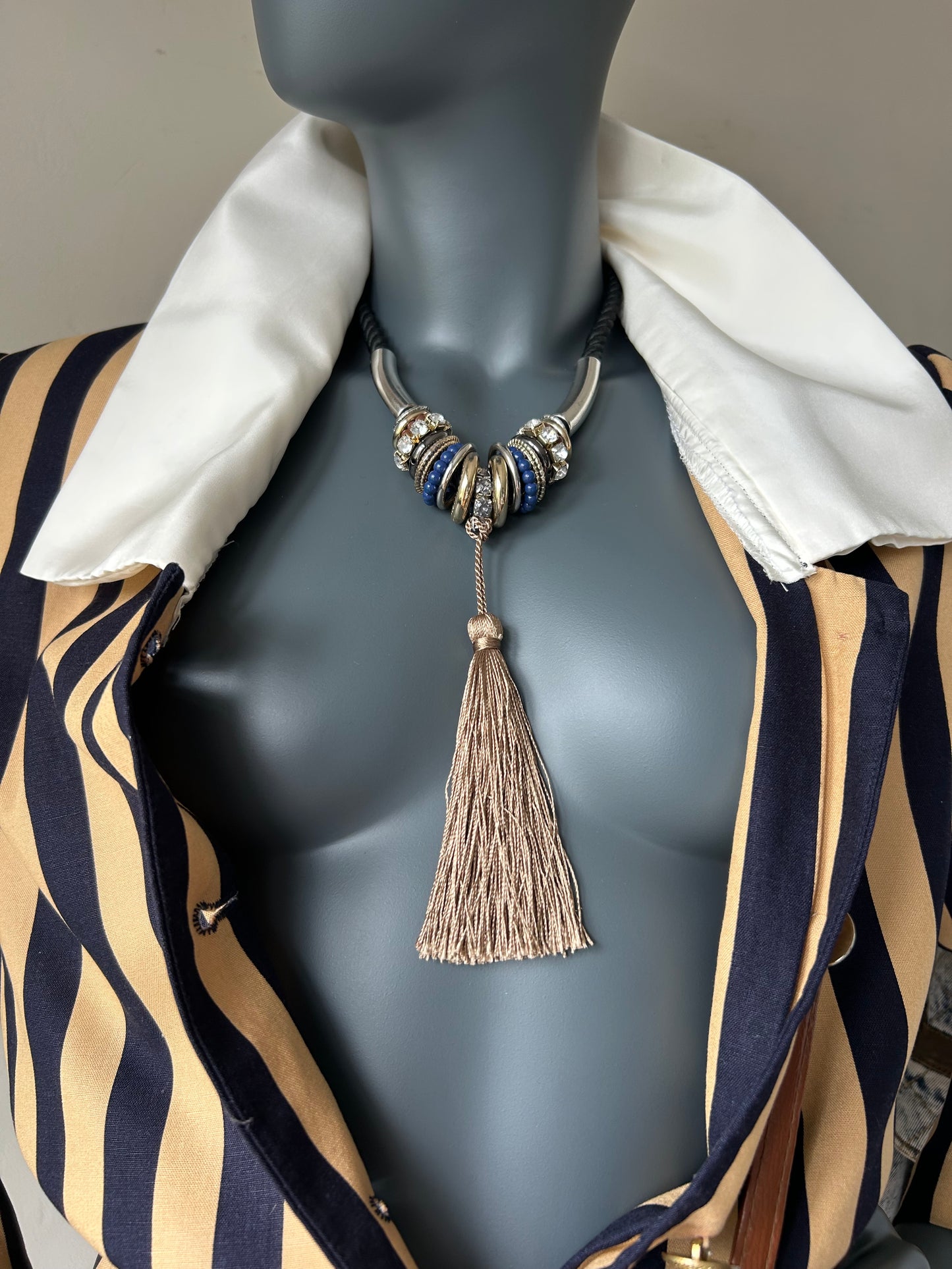 Vintage 1980s BOHOStatement Tassel Necklace