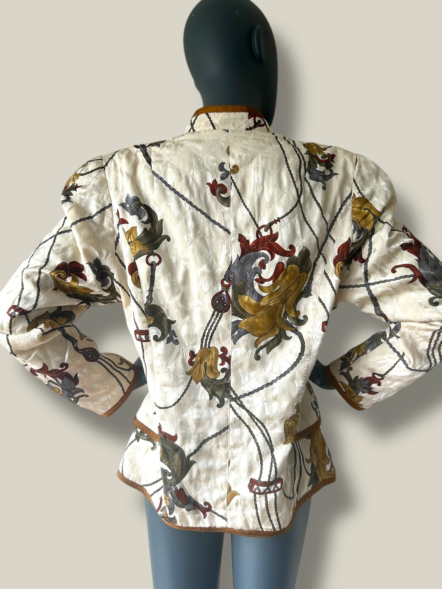 Vintage 80s Italian Baroque Silky Statement Jacket