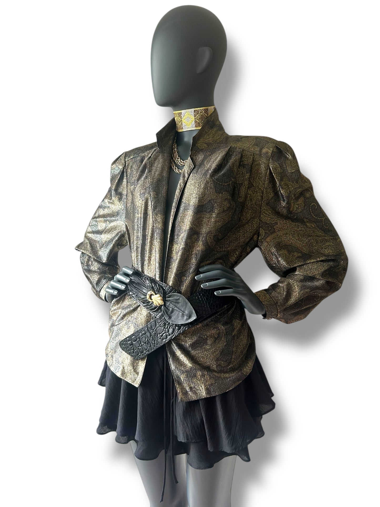 Vintage 1980s Muted Gold Cocktail Jacket