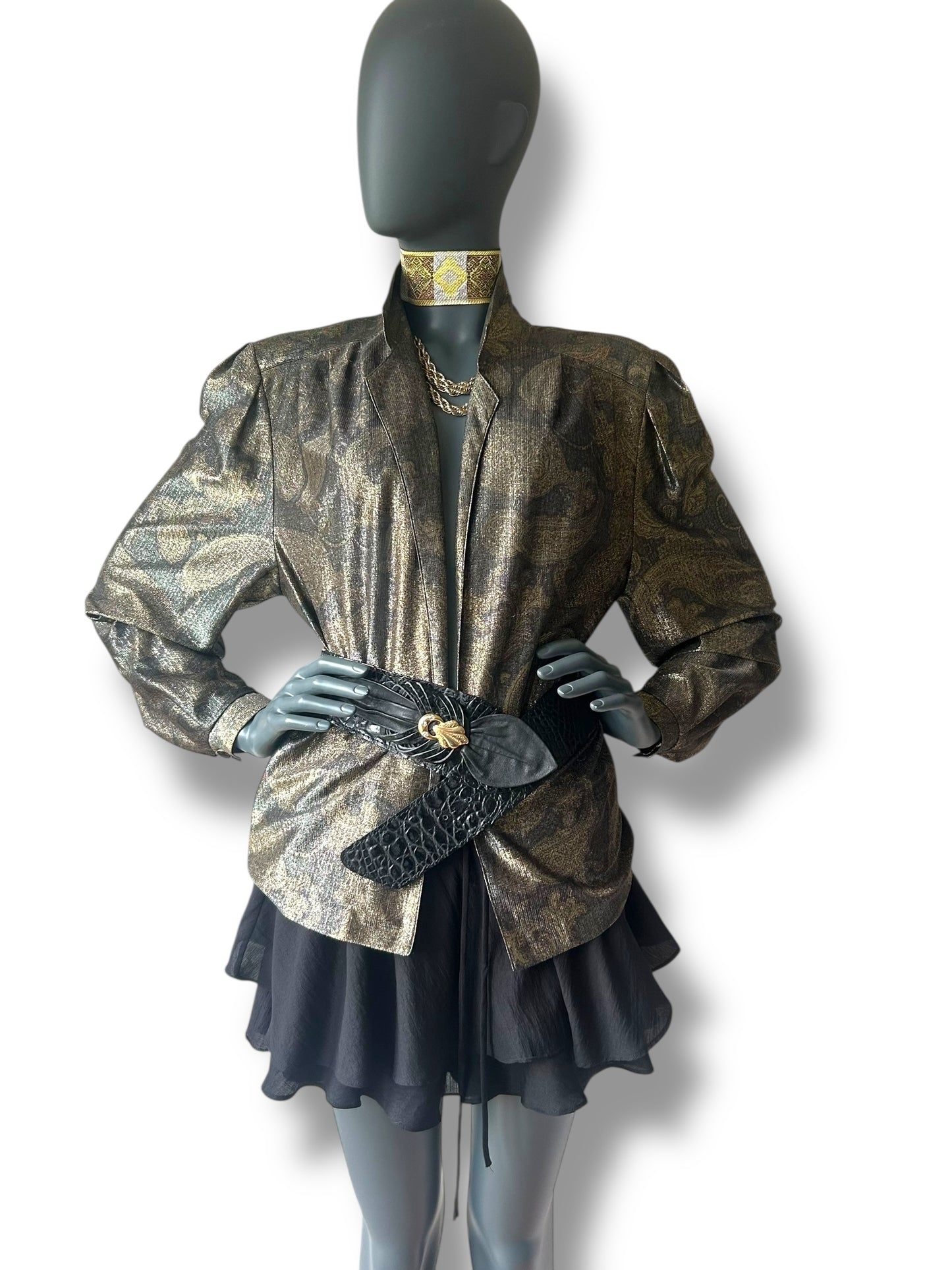 Vintage 1980s Muted Gold Cocktail Jacket