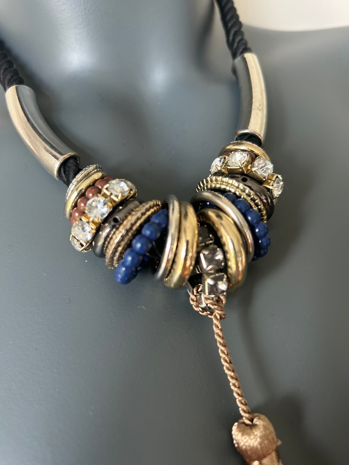 Vintage 1980s BOHOStatement Tassel Necklace
