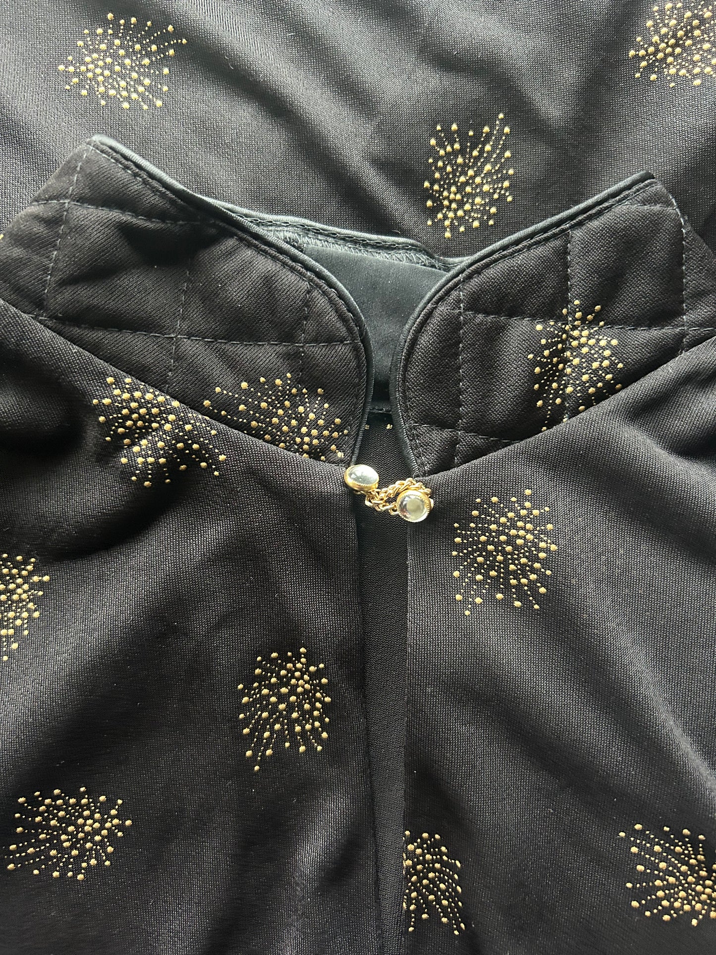 Vintage 1970s Bronze and Black Boho Maxi Dress