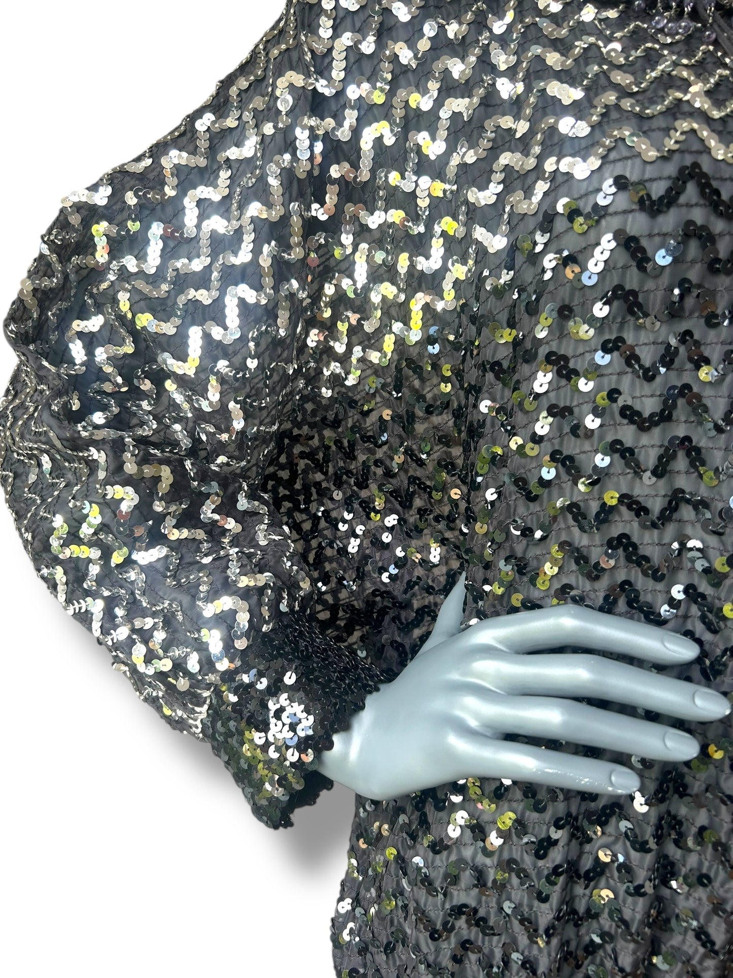 Vintage 1970s Batwing dramatic disco statement top