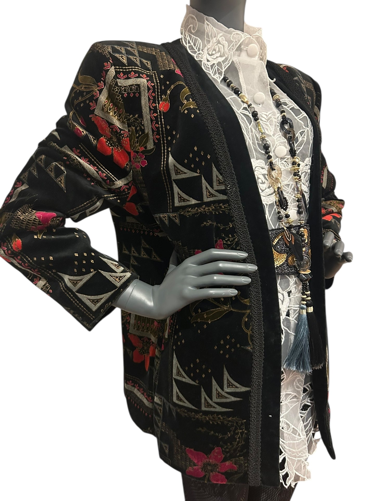 Vintage 1980s Lace Oversized Shirt