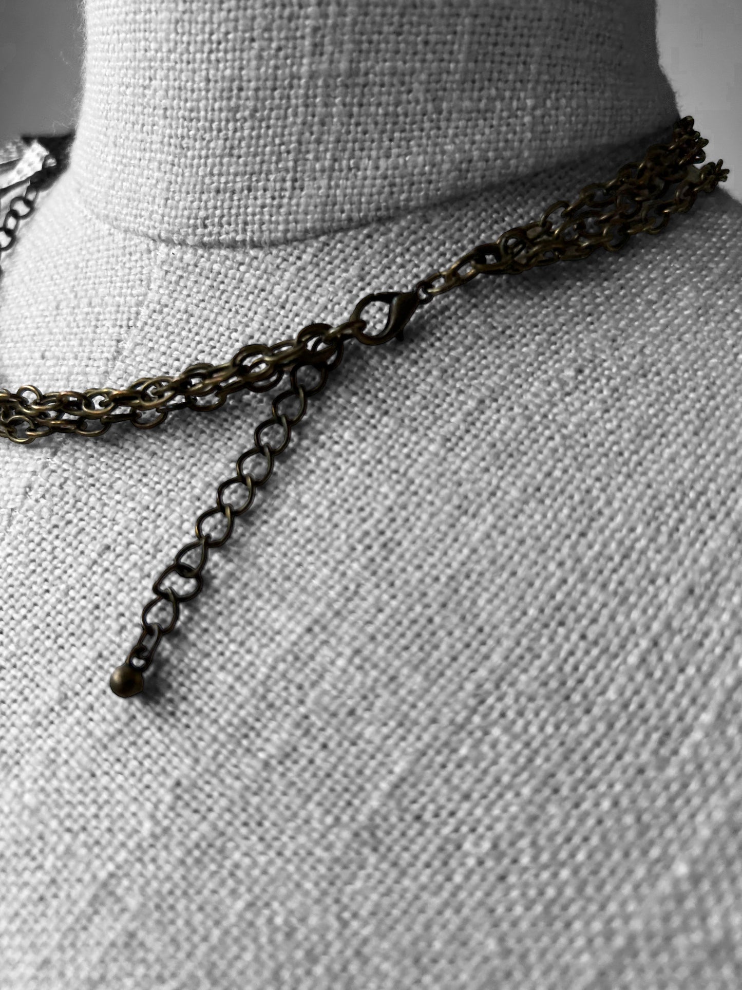 Vintage 1980s Pyramid Link Statement Necklace