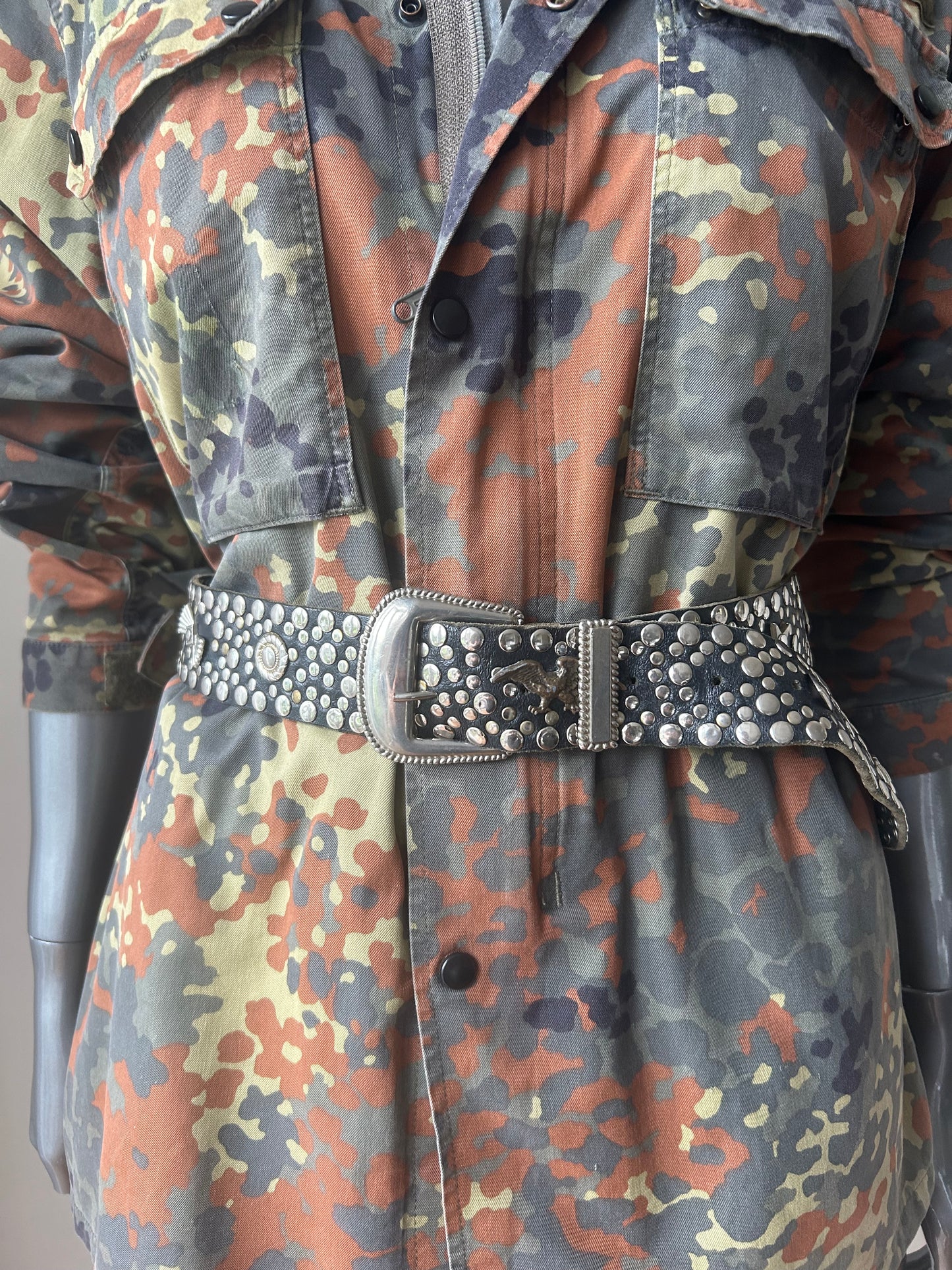 Vintage Leather 1980s Western Belt Leather Rodeo Boho Bohemian Belt