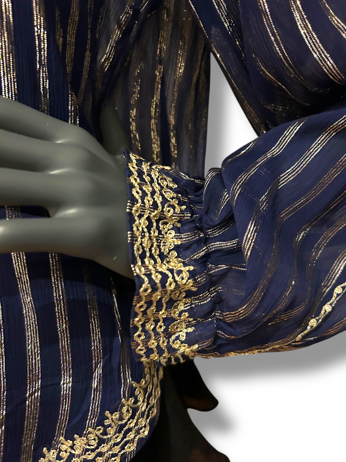 Vintage 1960s Morrocan Gold Lame Kaftan Tunic