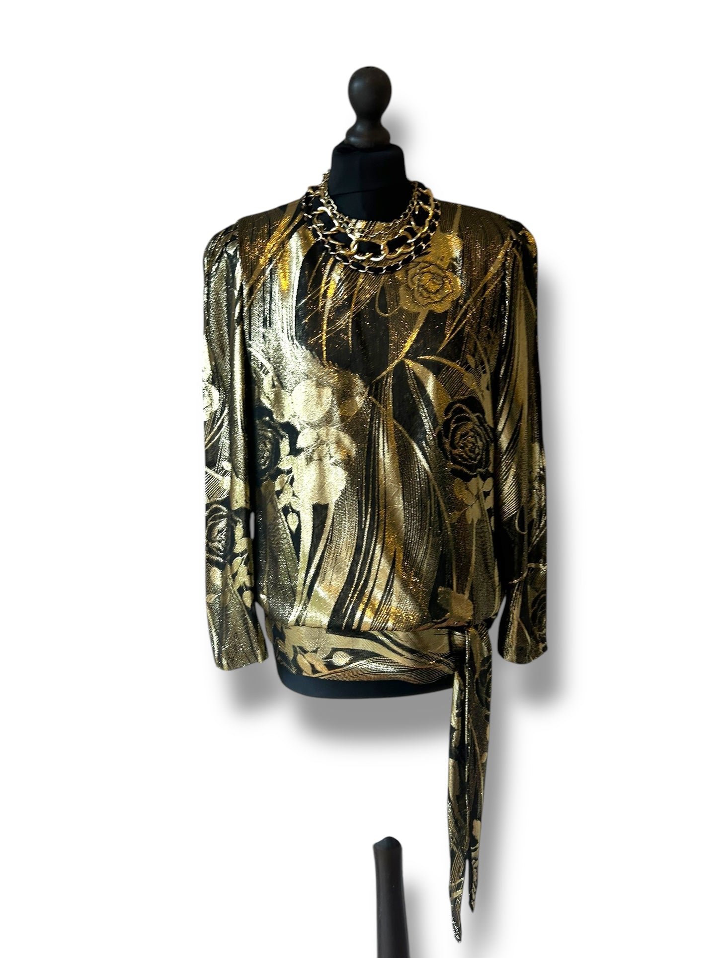 Vintage 1980s Gold Lamé Tunic