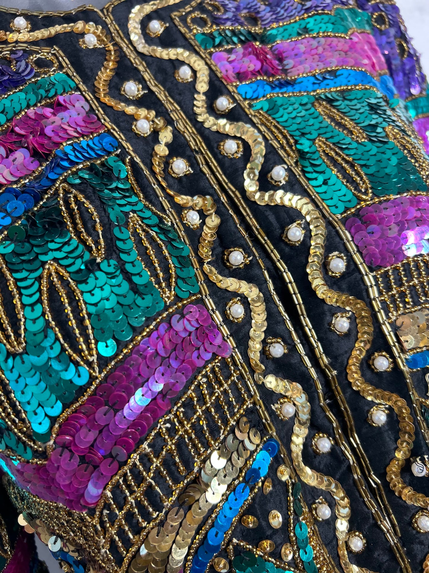 Vintage 1980s Sequin Matador Bolero Cocktail Jacket