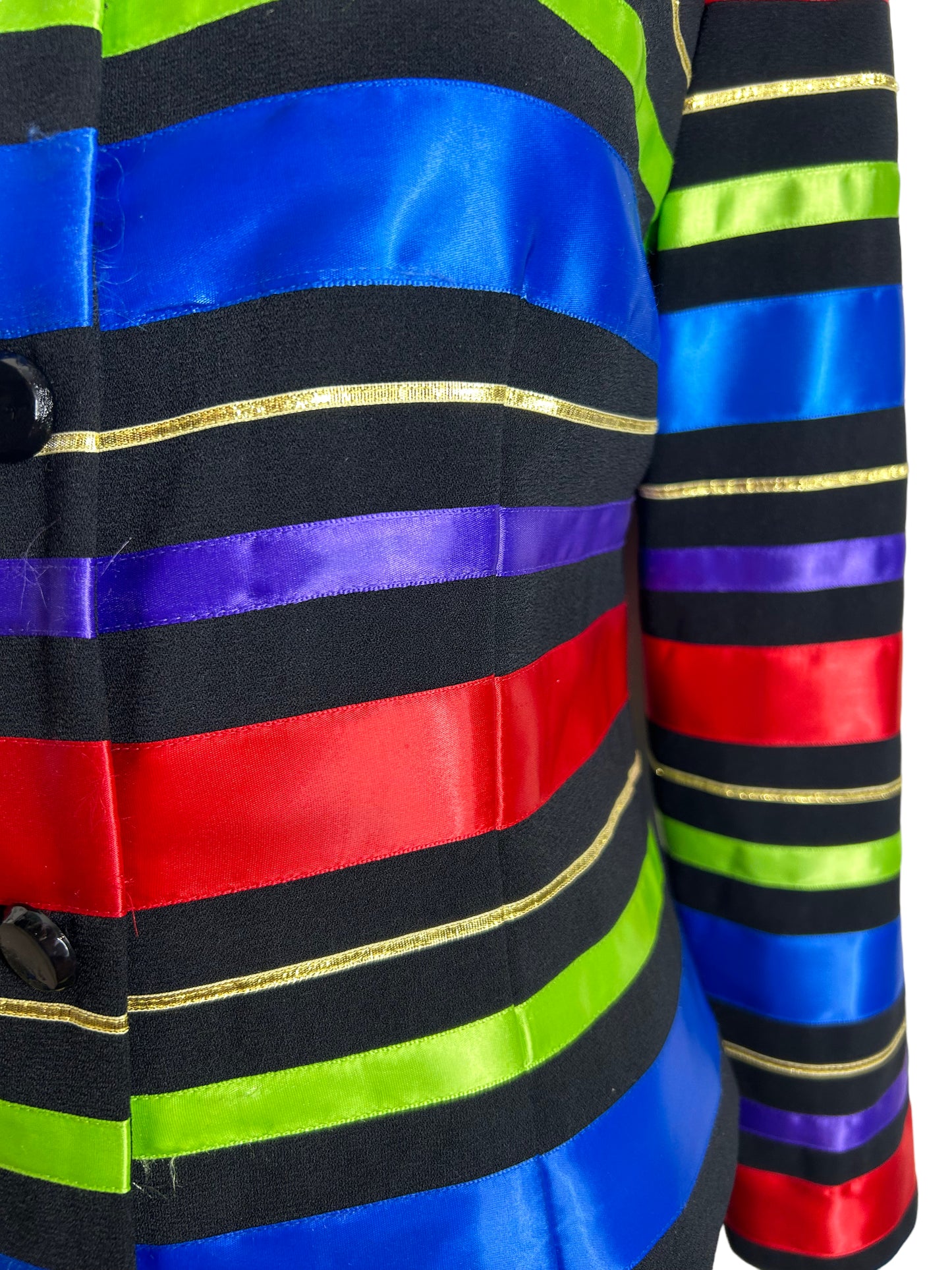 Vintage 80s Ribbon Stripe Box Jacket