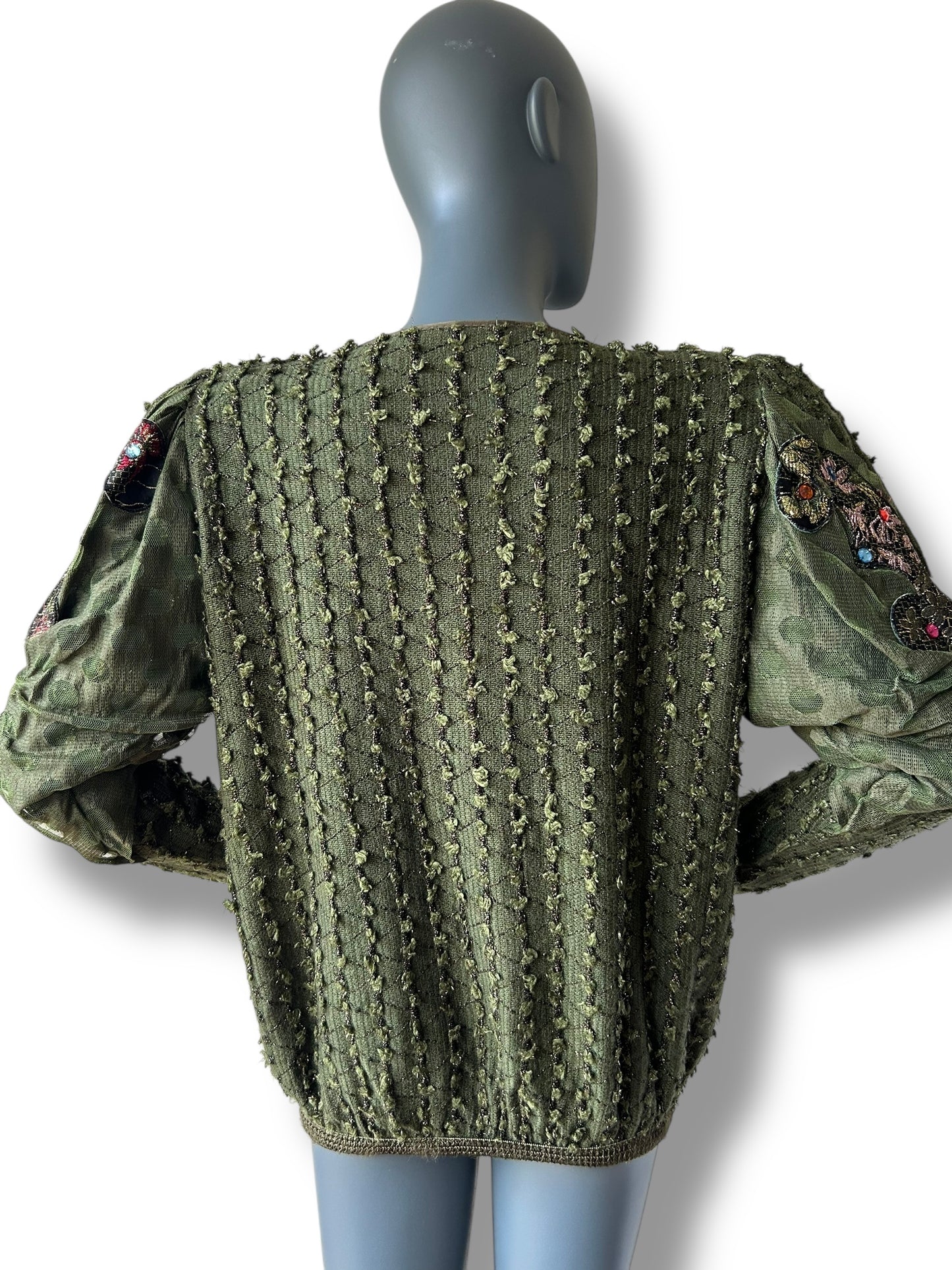 Vintage 1980s Jewel Dramatic Statement Top