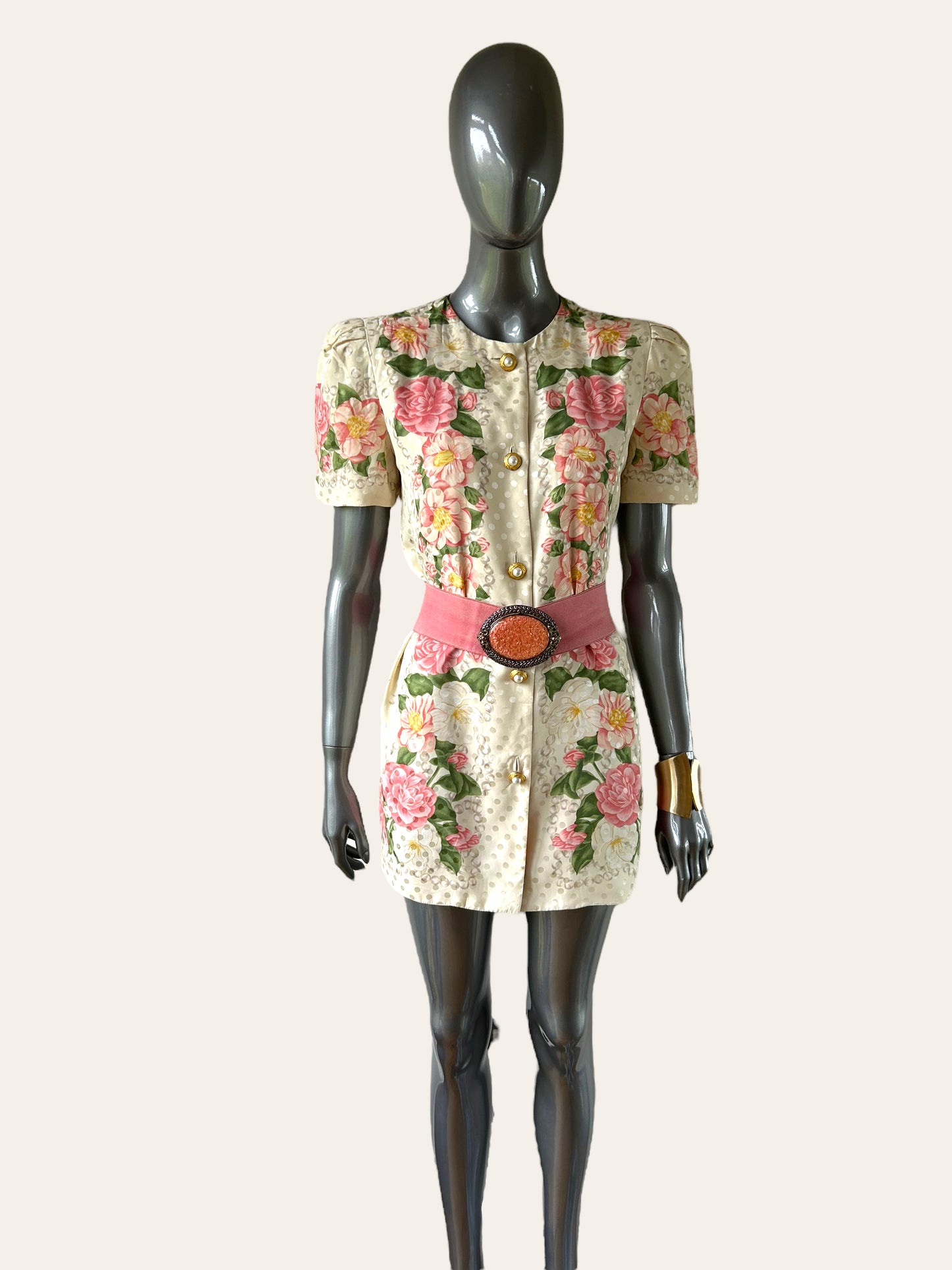 Vintage 80s Silk Mini Dress Jacket