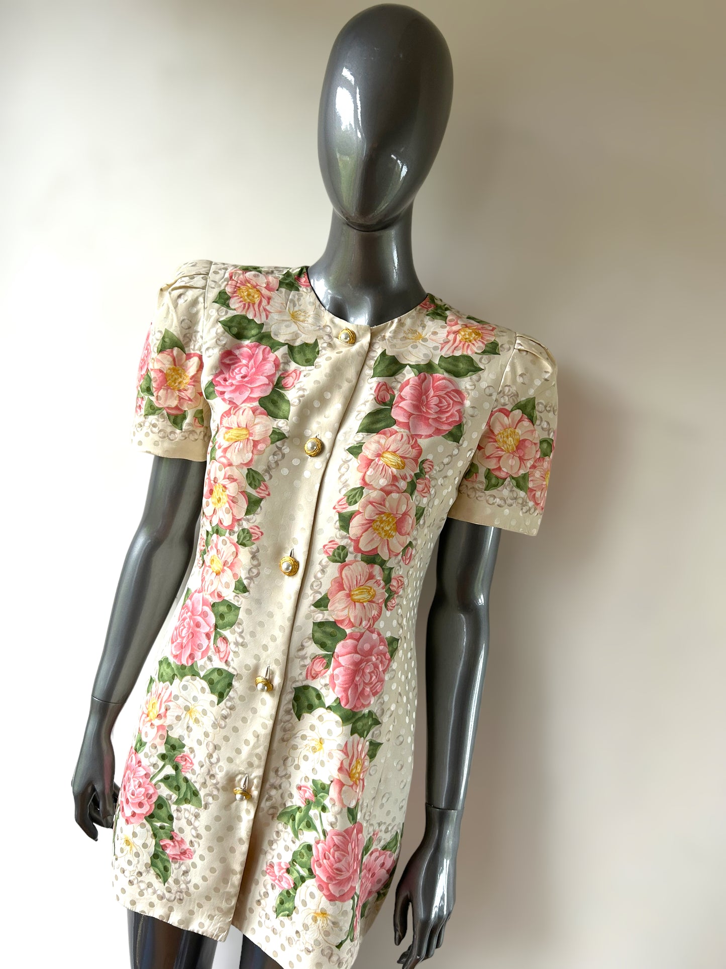 Vintage 80s Silk Mini Dress Jacket