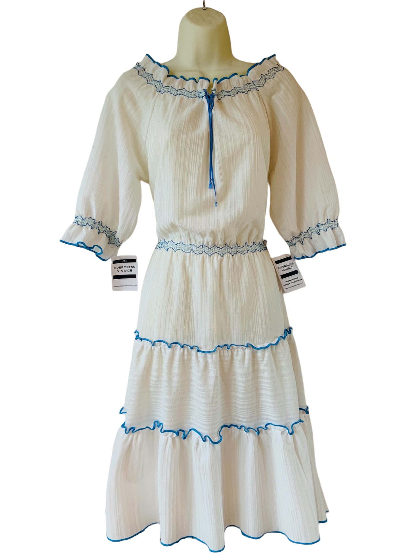 Vintage 1980s CottonPeasant Dress