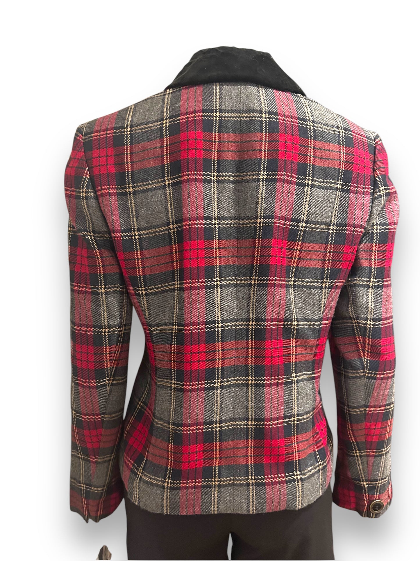 Vintage 80s Plaid RIding Jacket