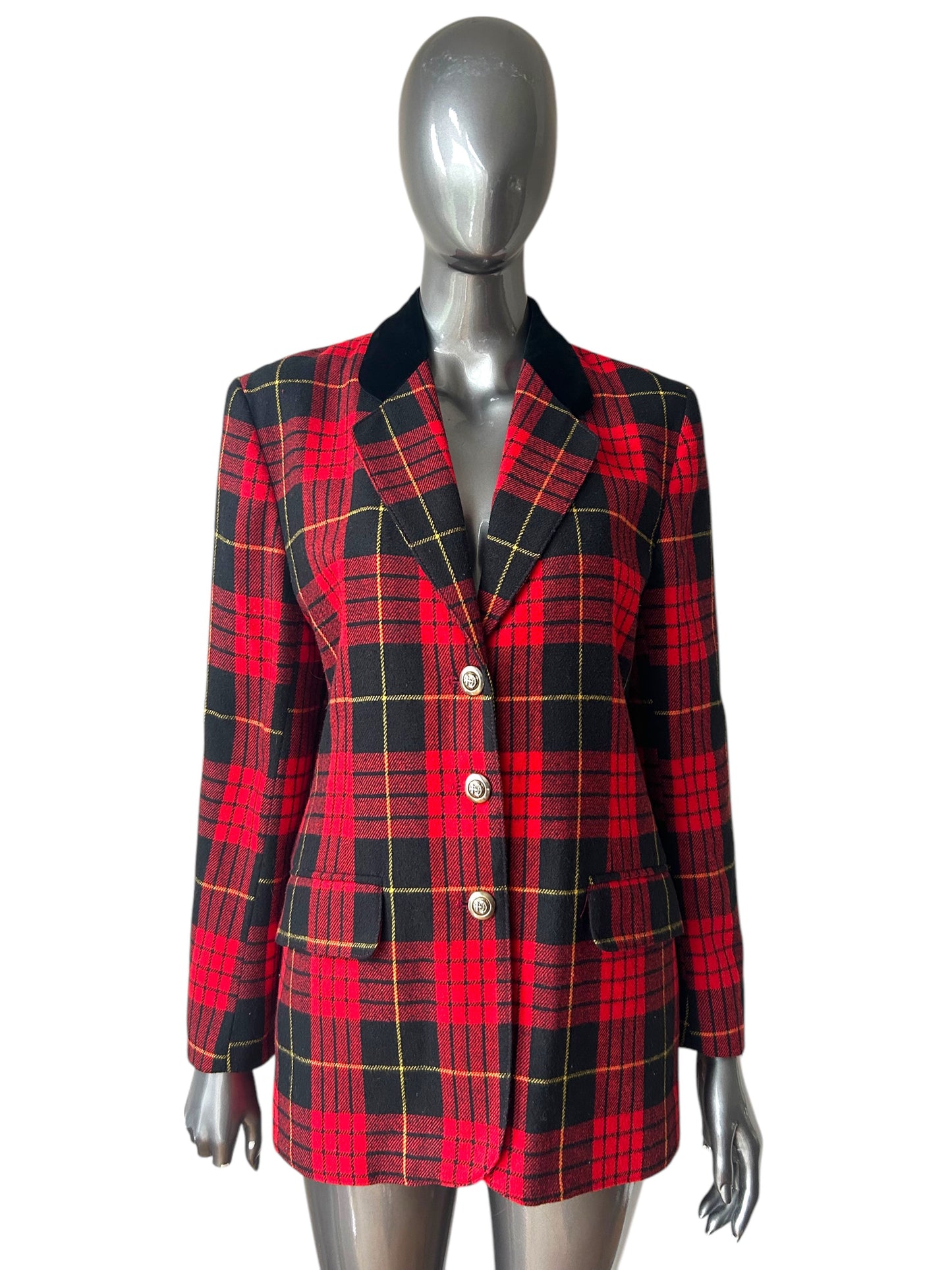 Vintage 80s Plaid Blazer jacket