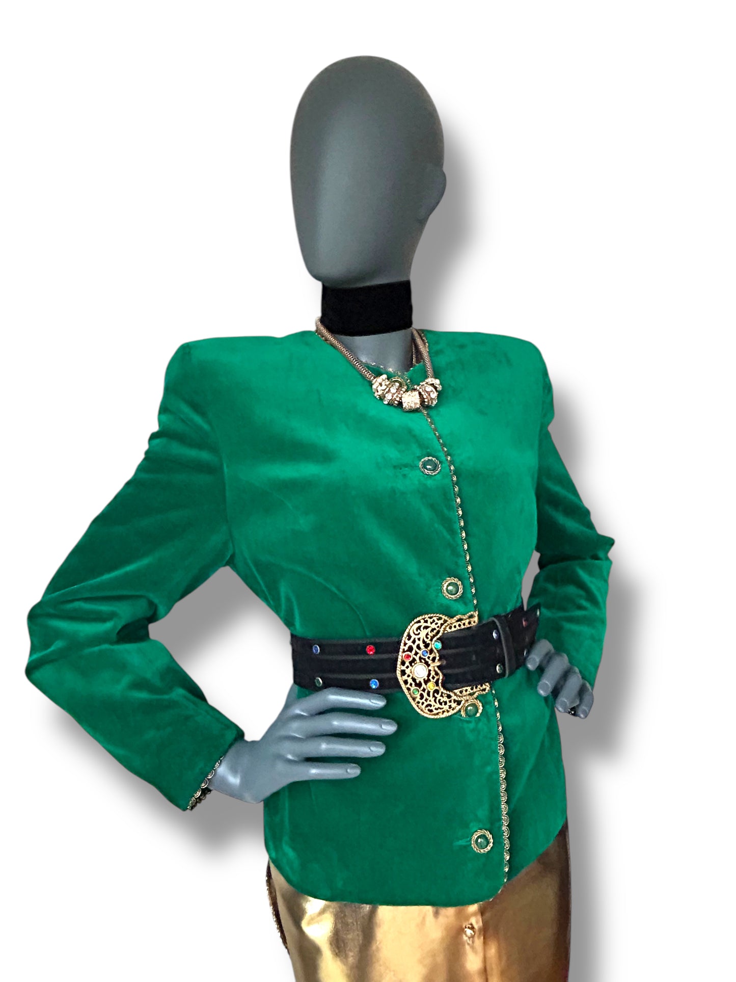 Vintage Green Velvet Jacket