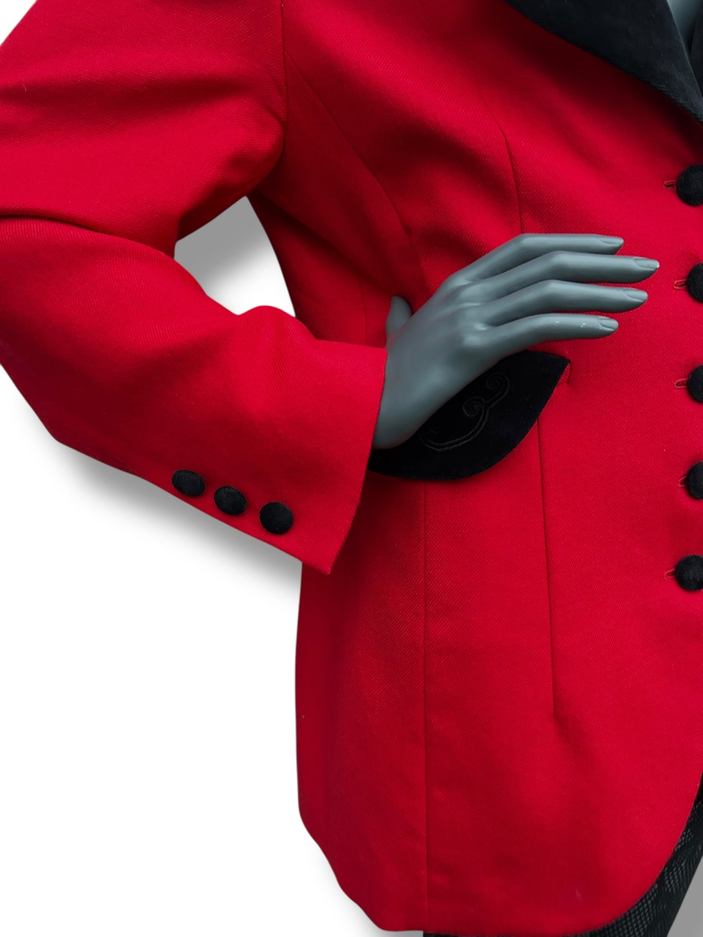 Vintage 1980s Red and Velvet Statement Jacket