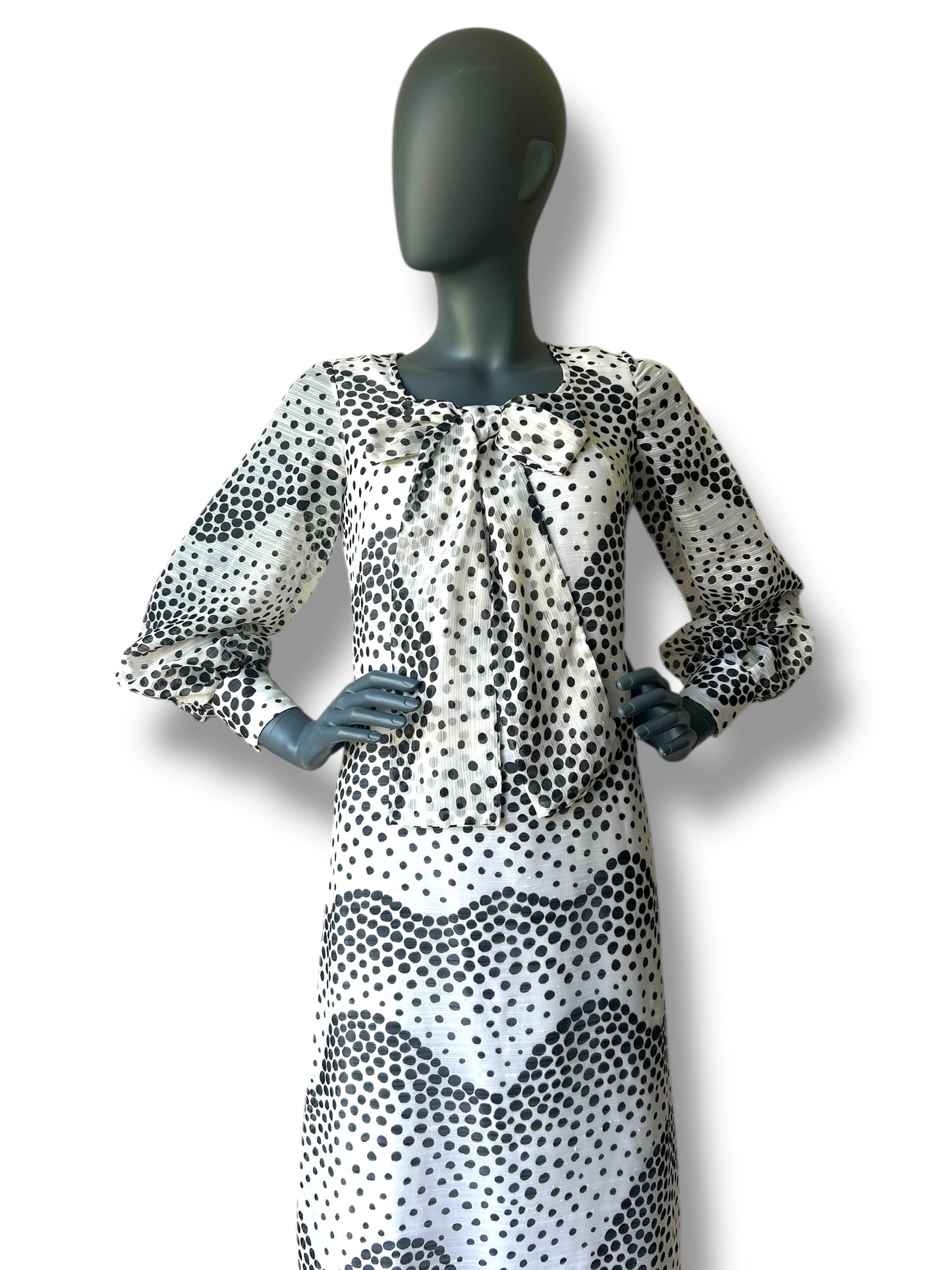 Vintage 1970s Pussy Bow Dress