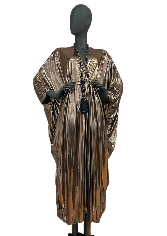 Vintage Rose Gold Maxi Gown