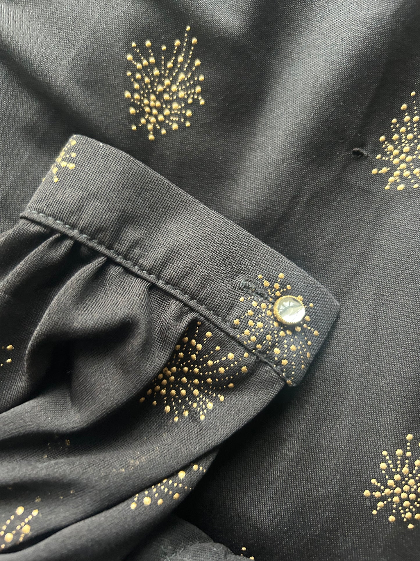 Vintage 1970s Bronze and Black  Boho Maxi Dress