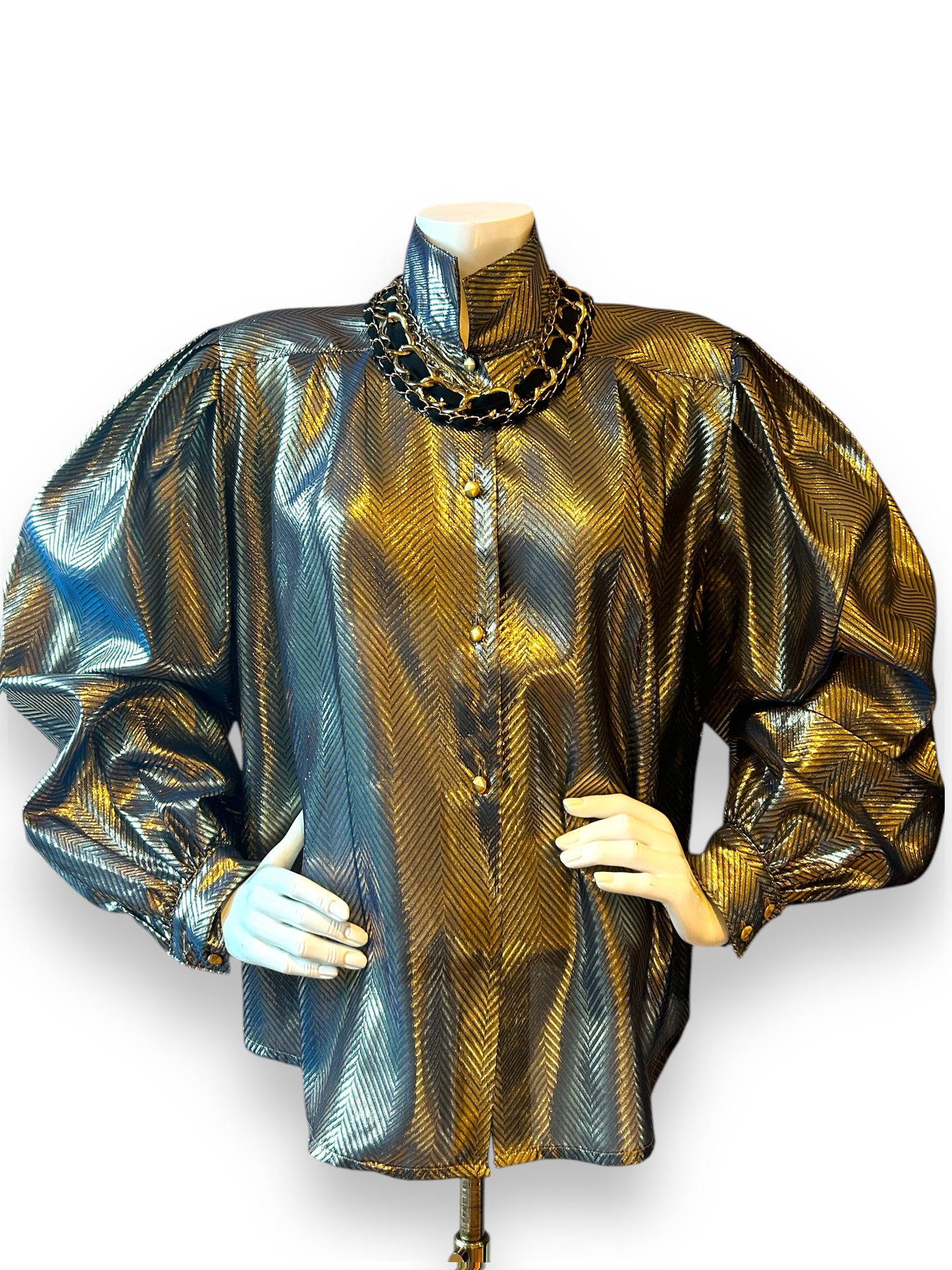 Vera Mont Gold Vintage Blouse