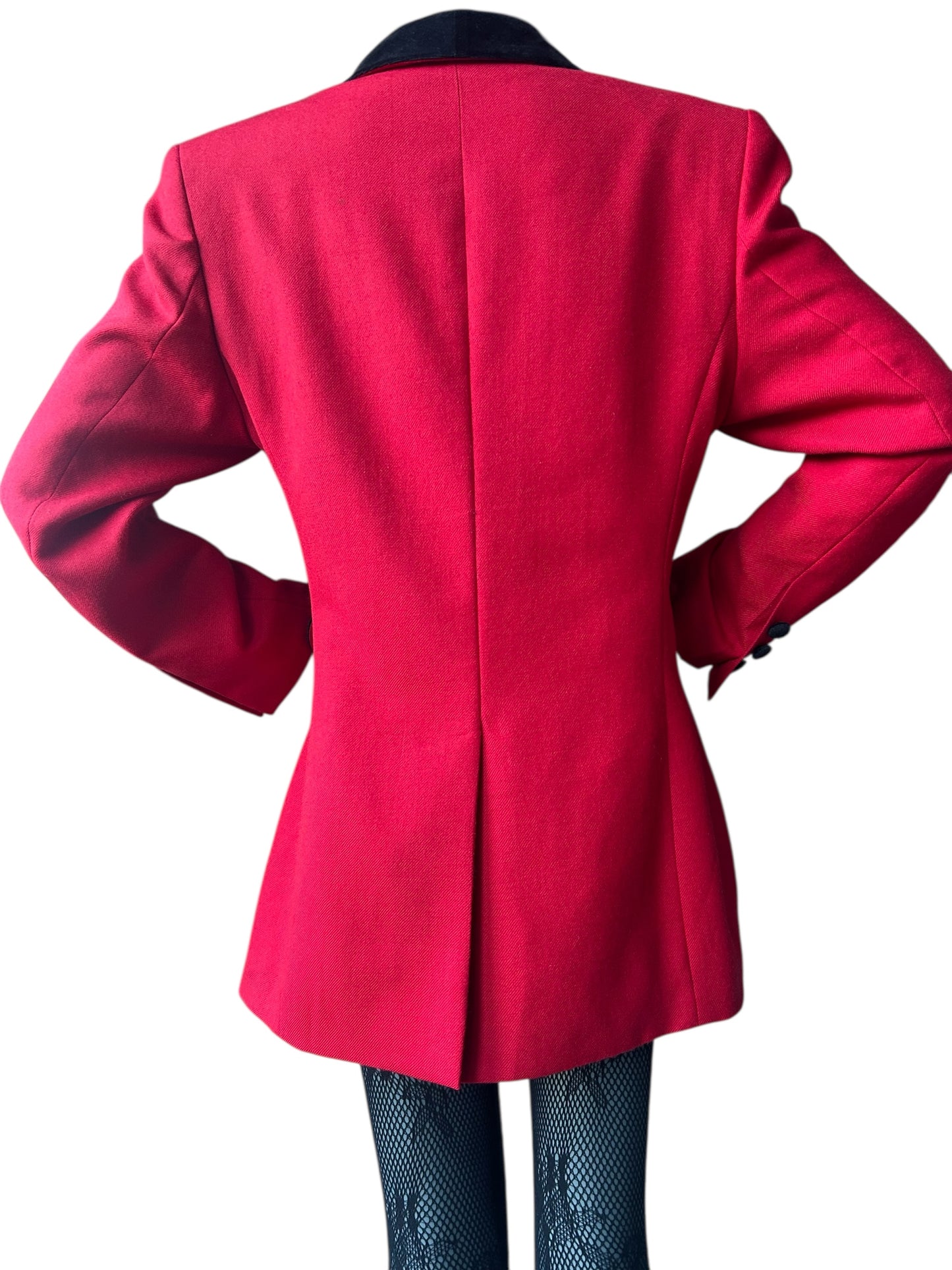 Vintage 1980s Red and Velvet Statement Jacket