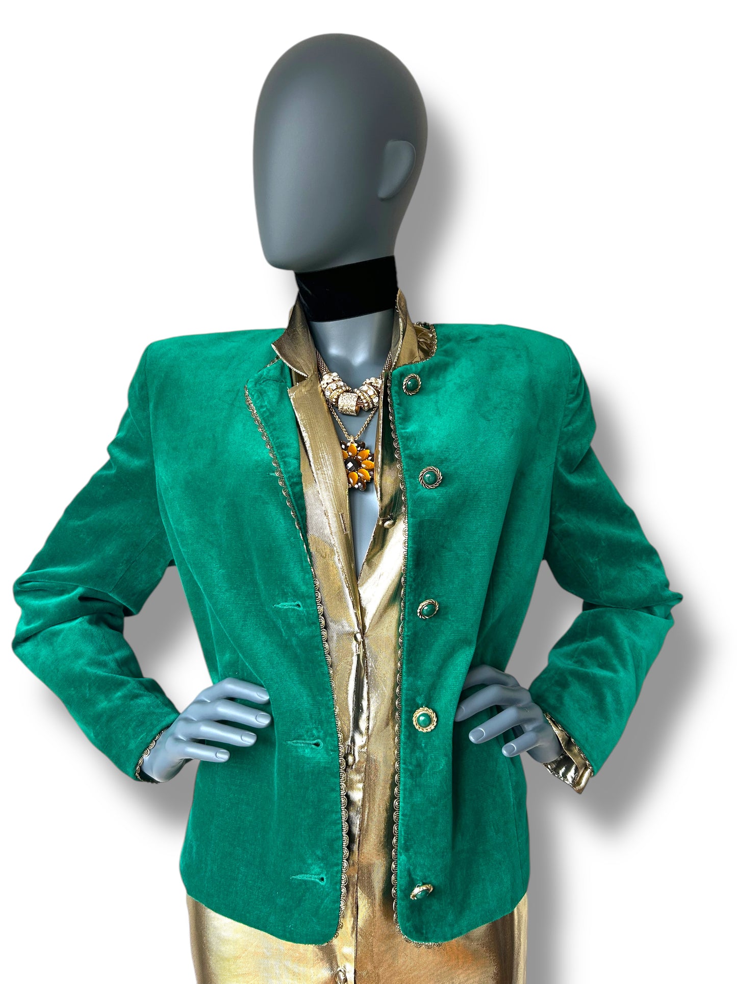 Vintage Green Velvet Jacket