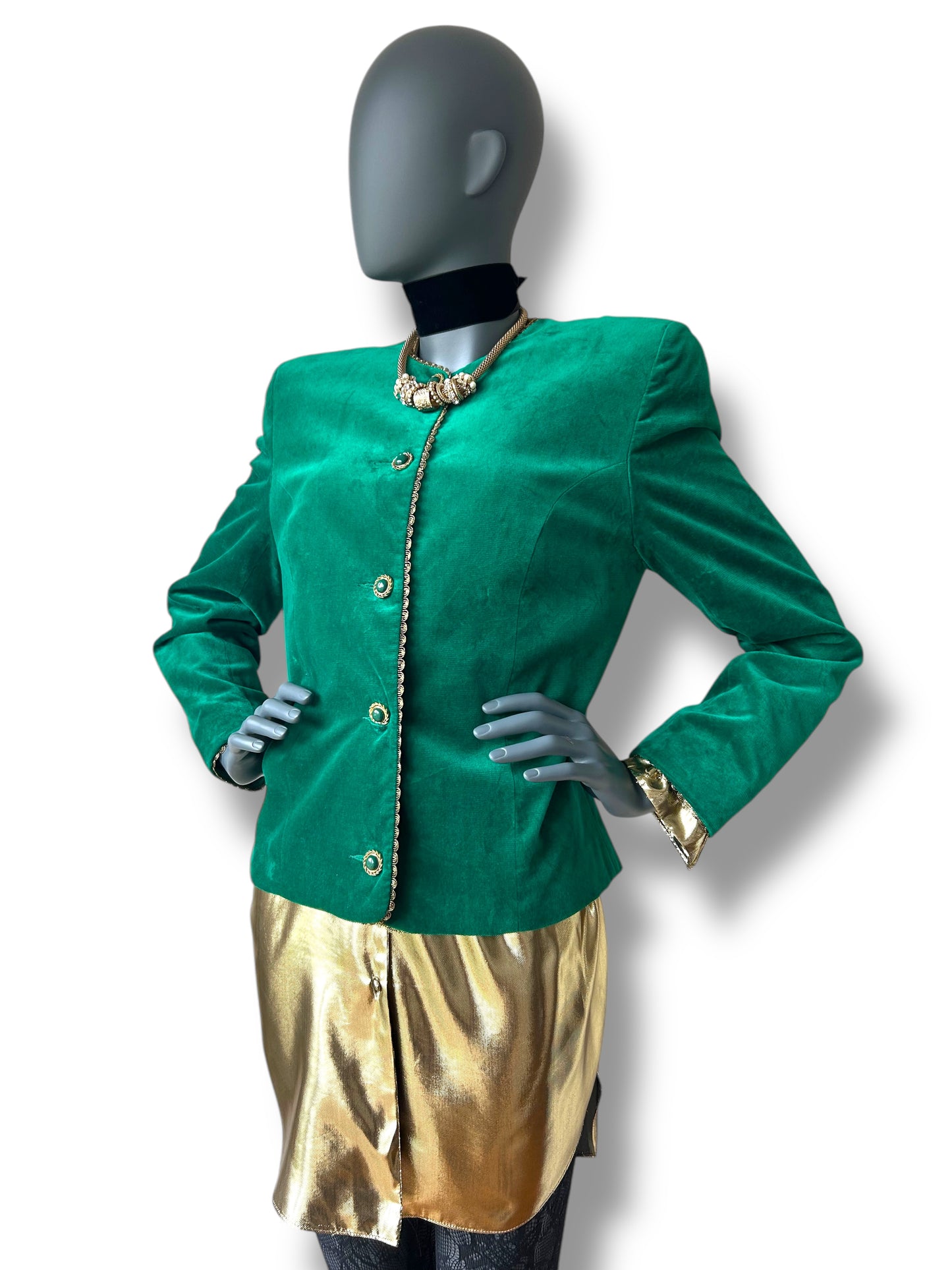 Vintage Green Velvet Jacket