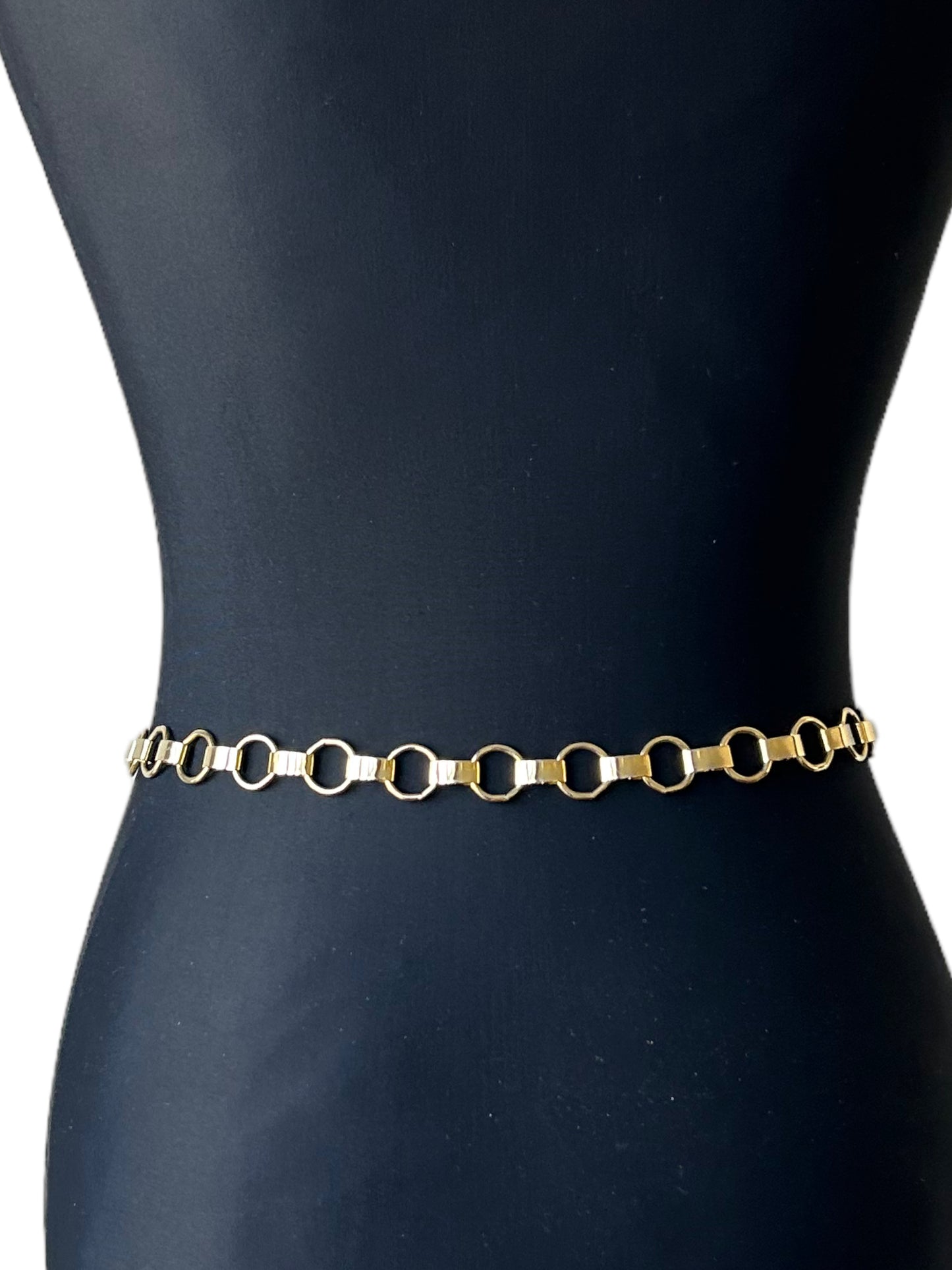 Vintage 1980s Gold Chain Medusa Belt