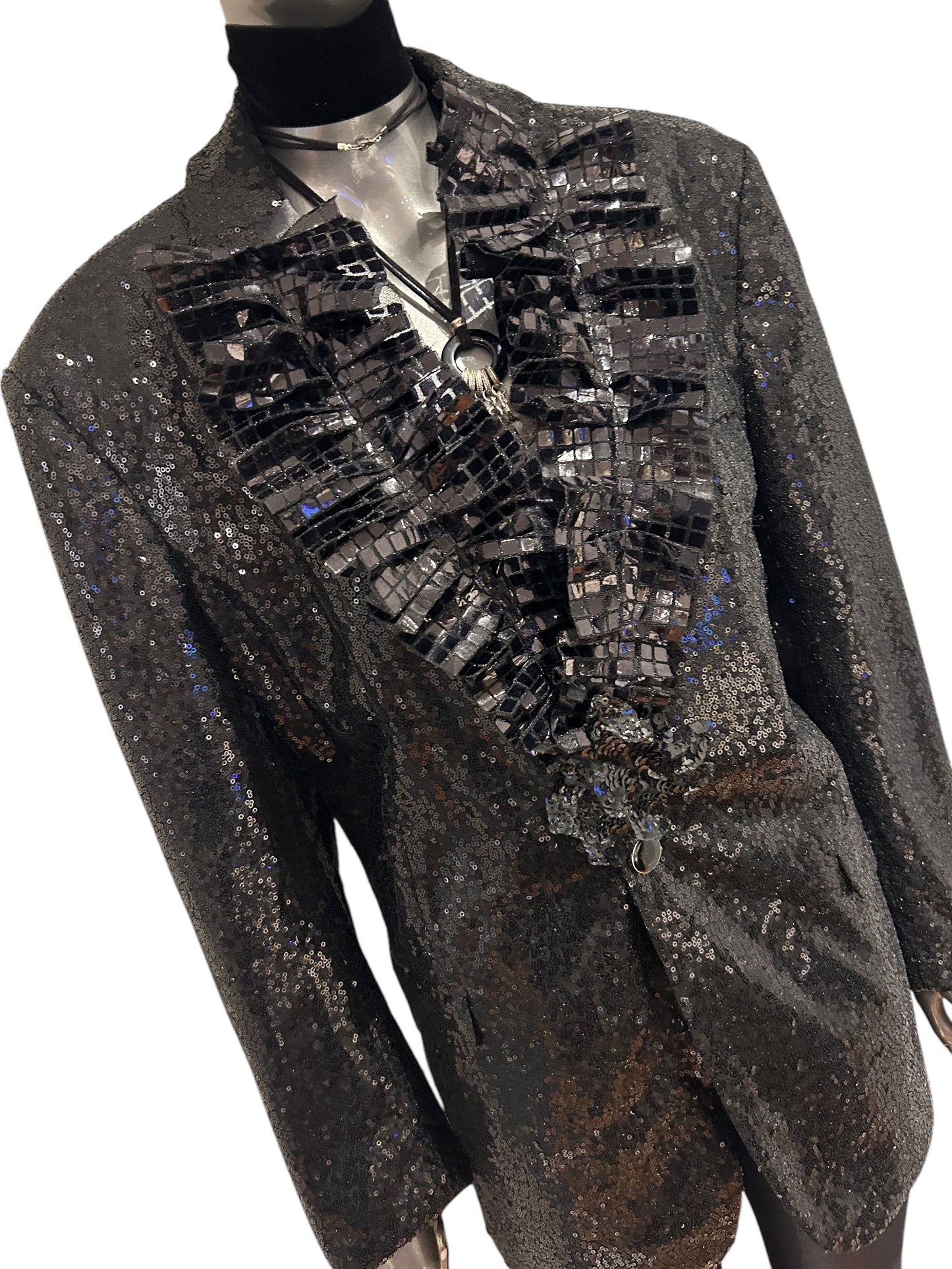 Vintage 1980s Sequin Trophy Oversized Blazer