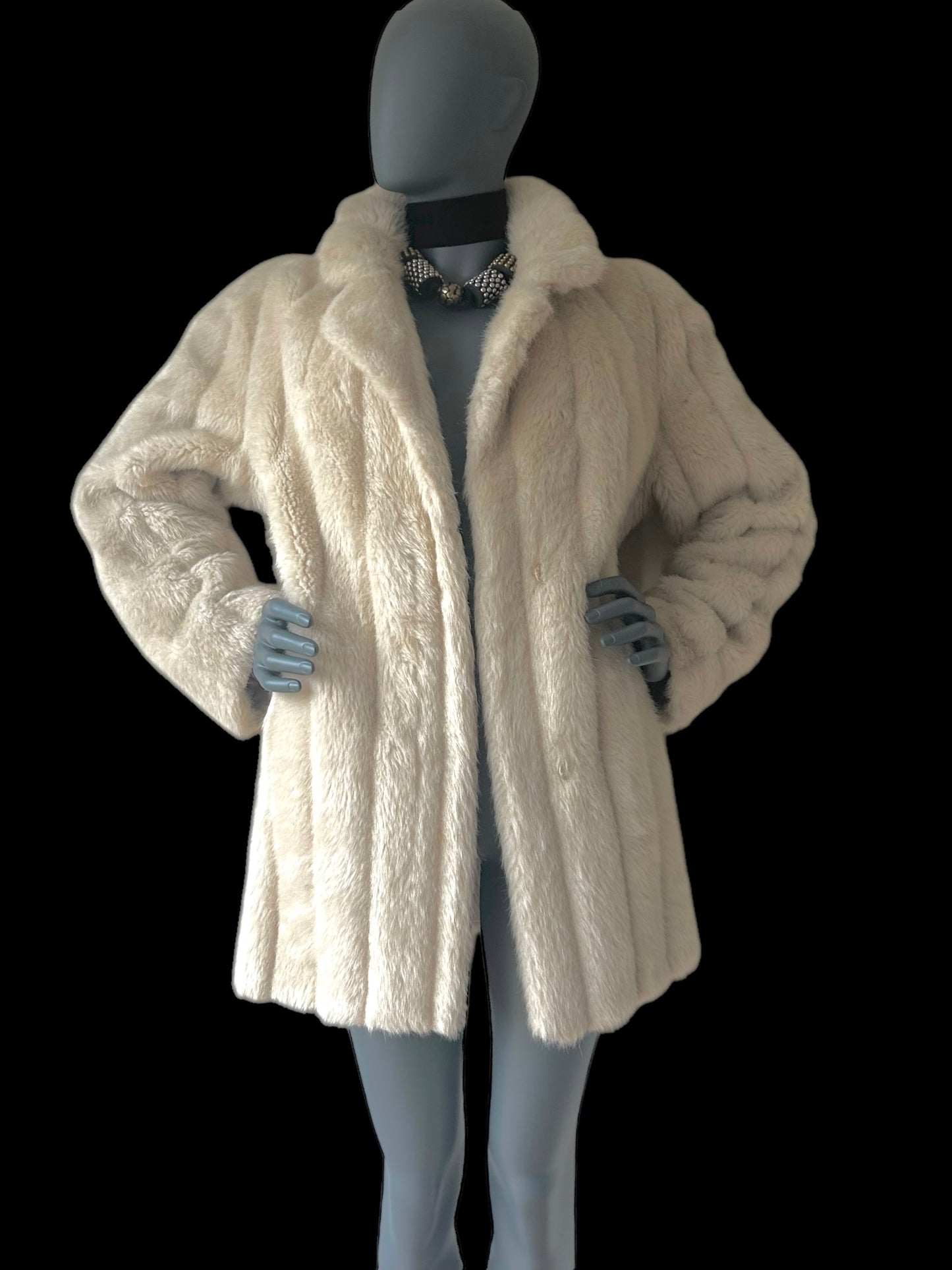 Vintage 1970s Glenn Models Arctic &Pellet Faux Fur Statement Fur