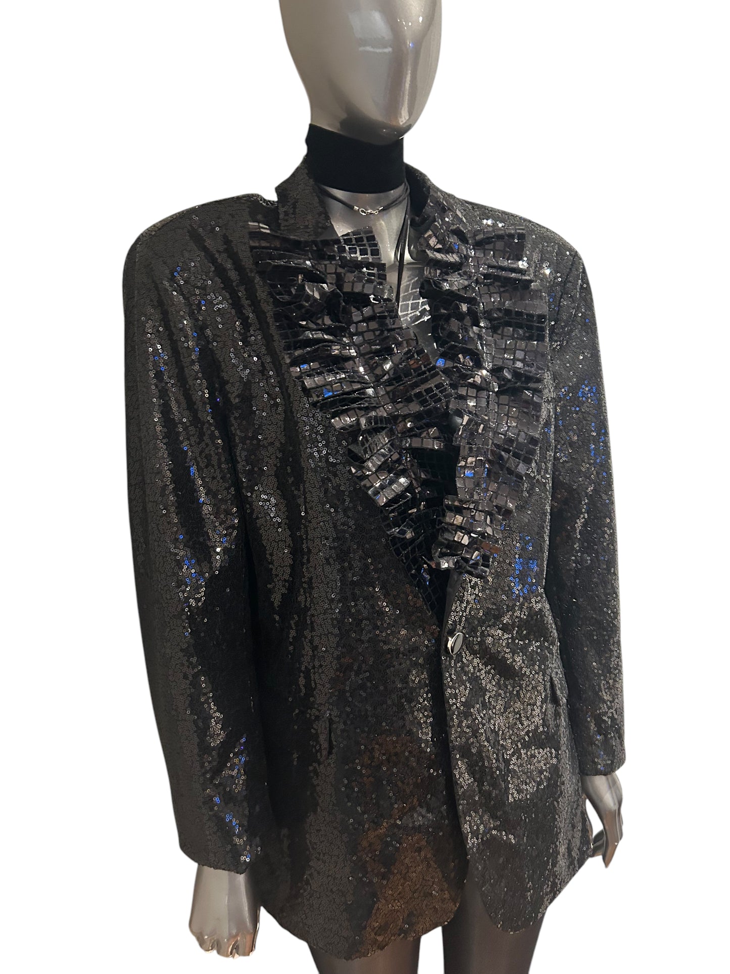 Vintage 1980s Sequin Trophy Oversized Blazer