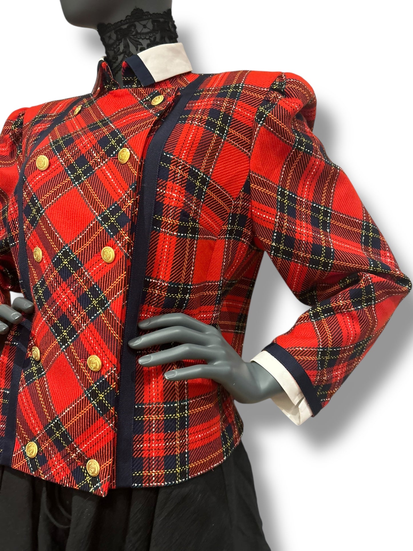 Vinatge 80s Plaid Jacket