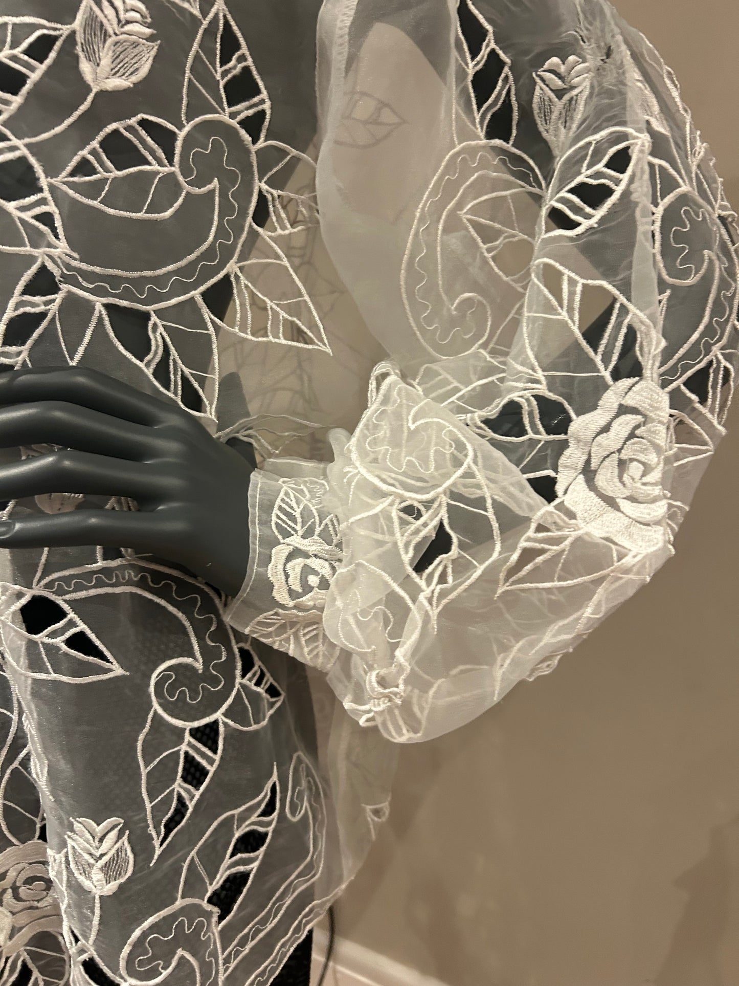 Vintage 1980s Lace Oversized Shirt