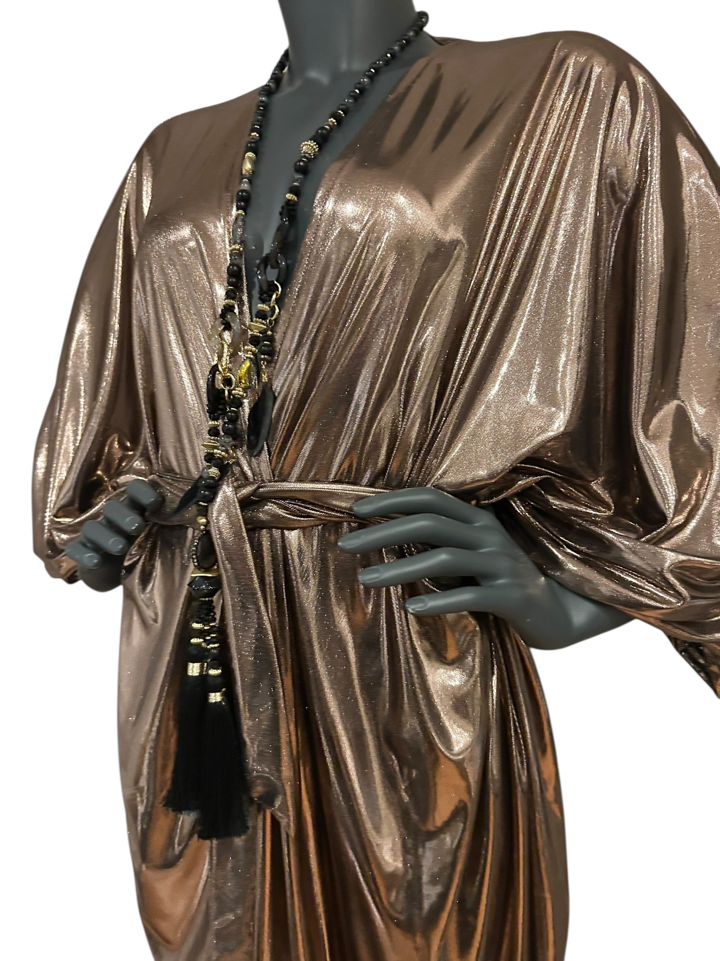 Vintage Rose Gold Maxi Gown