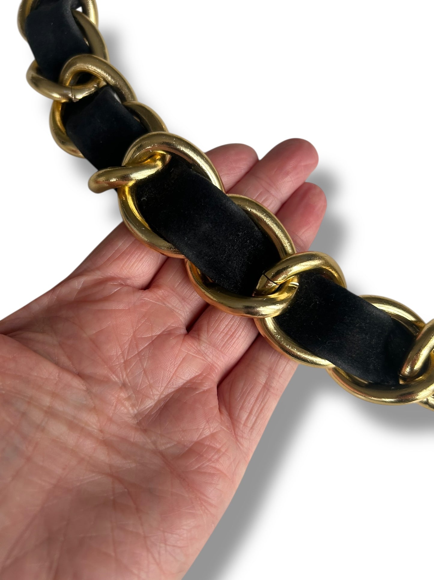 Vintage 1980s super chunky chain belt