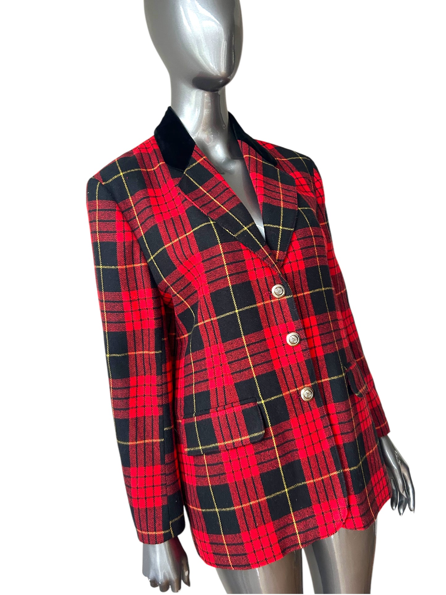 Vintage 80s Plaid Blazer jacket