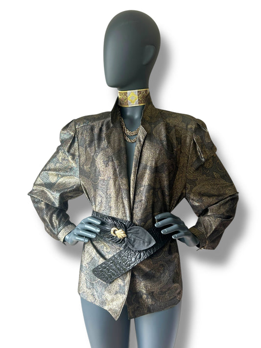 Vintage 1980s Muted Gold Cocktail Jacket