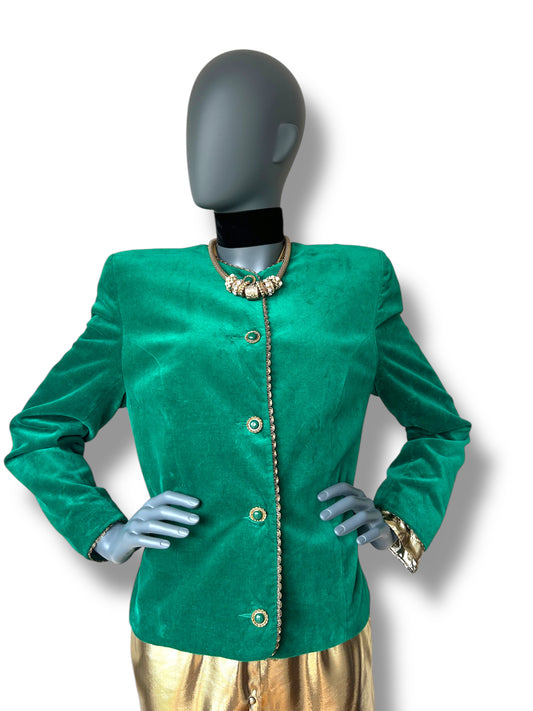 Vintage Green Velvet Jacket