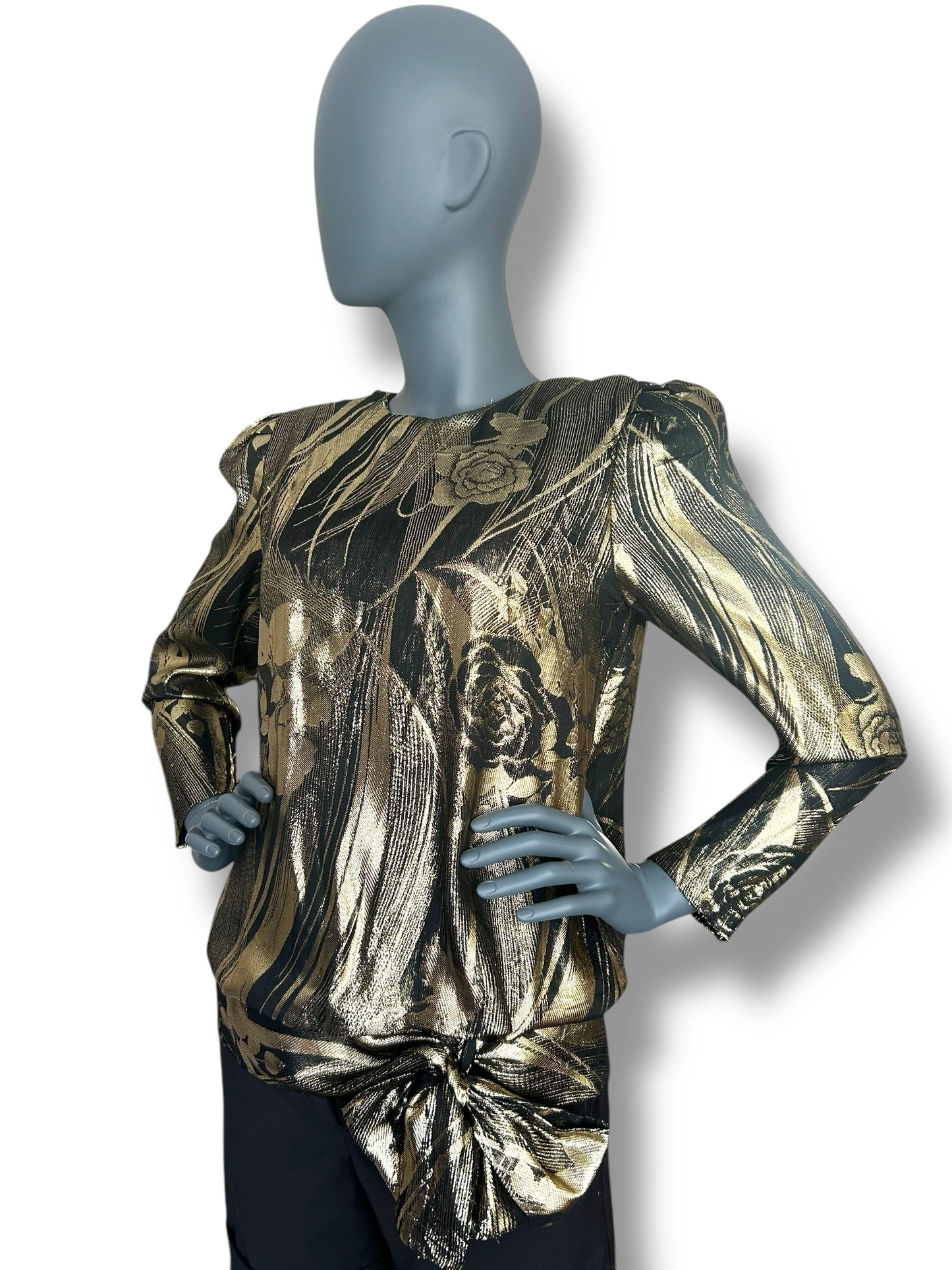 Vintage 1980s Gold Lamé Tunic