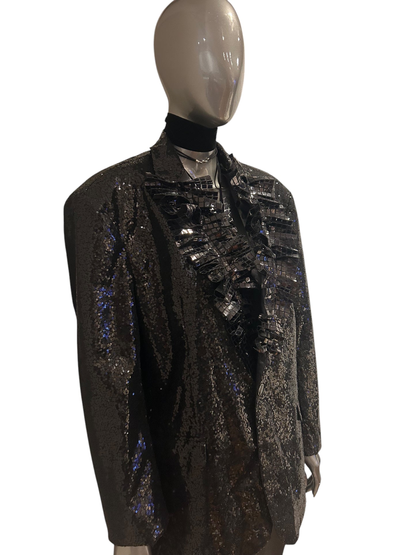 Vintage 1980s Sequin Trophy Oversized Blazer