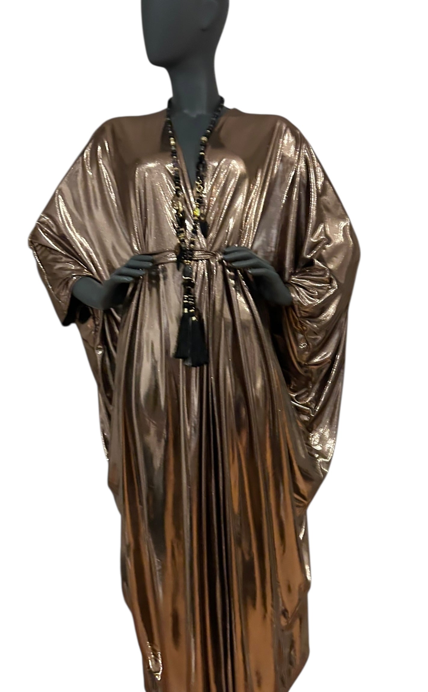 Vintage Rose Gold Maxi Gown