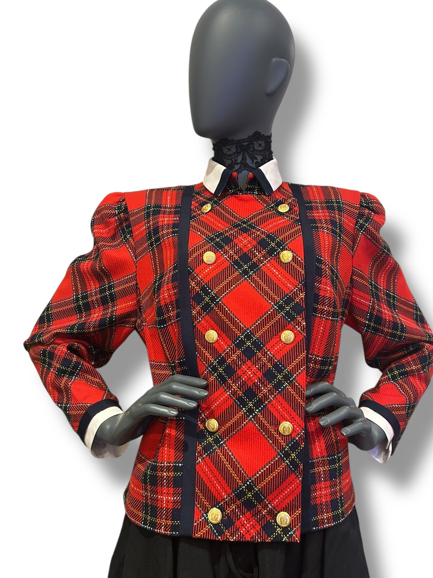 Vinatge 80s Plaid Jacket