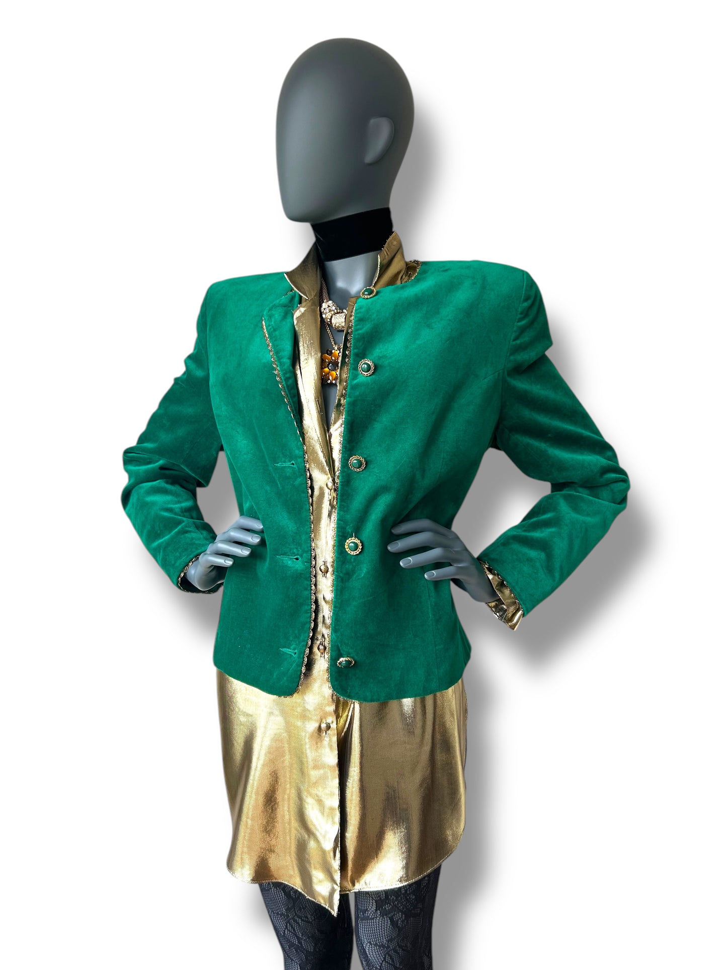 Vintage Green Velvet Jacket