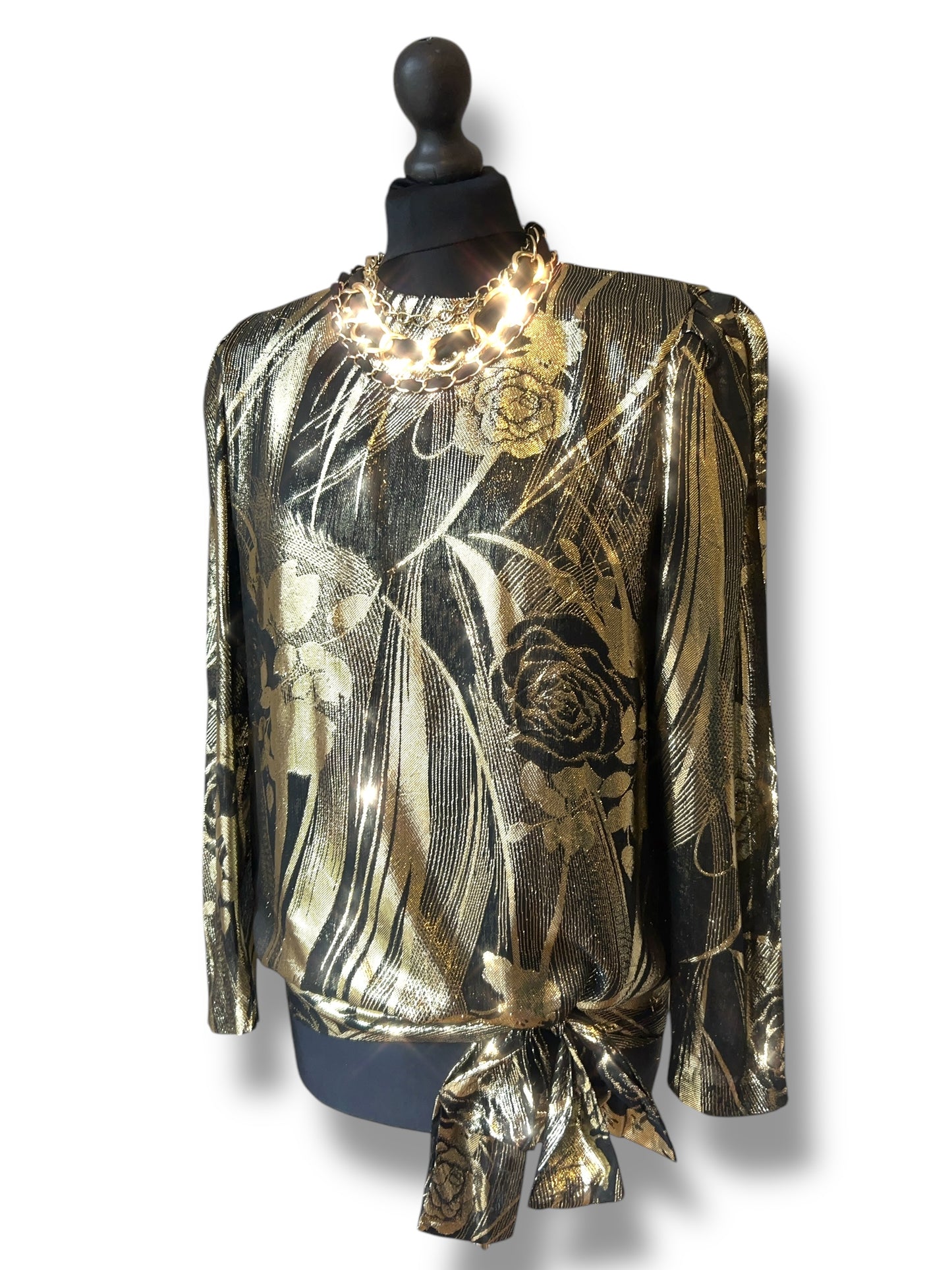 Vintage 1980s Gold Lamé Tunic