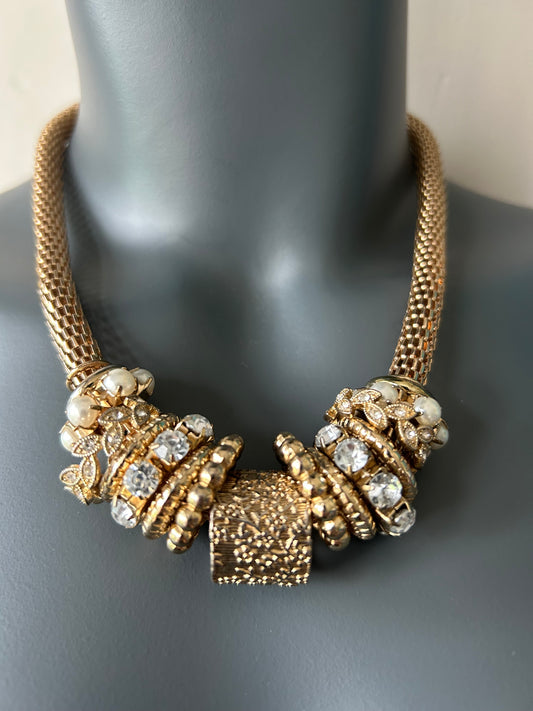 Vintage Gold Avant Garde Necklace