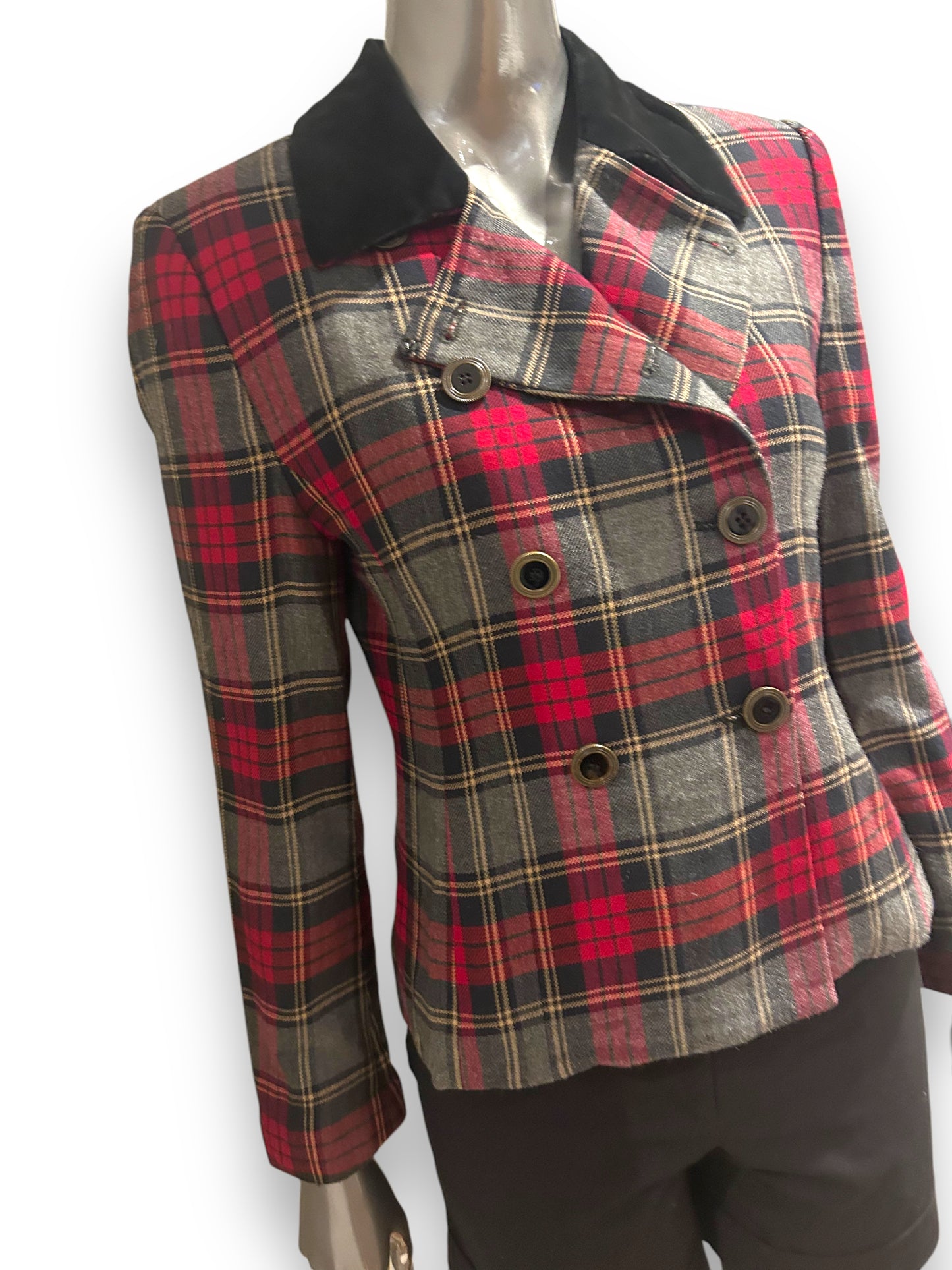 Vintage 80s Plaid RIding Jacket